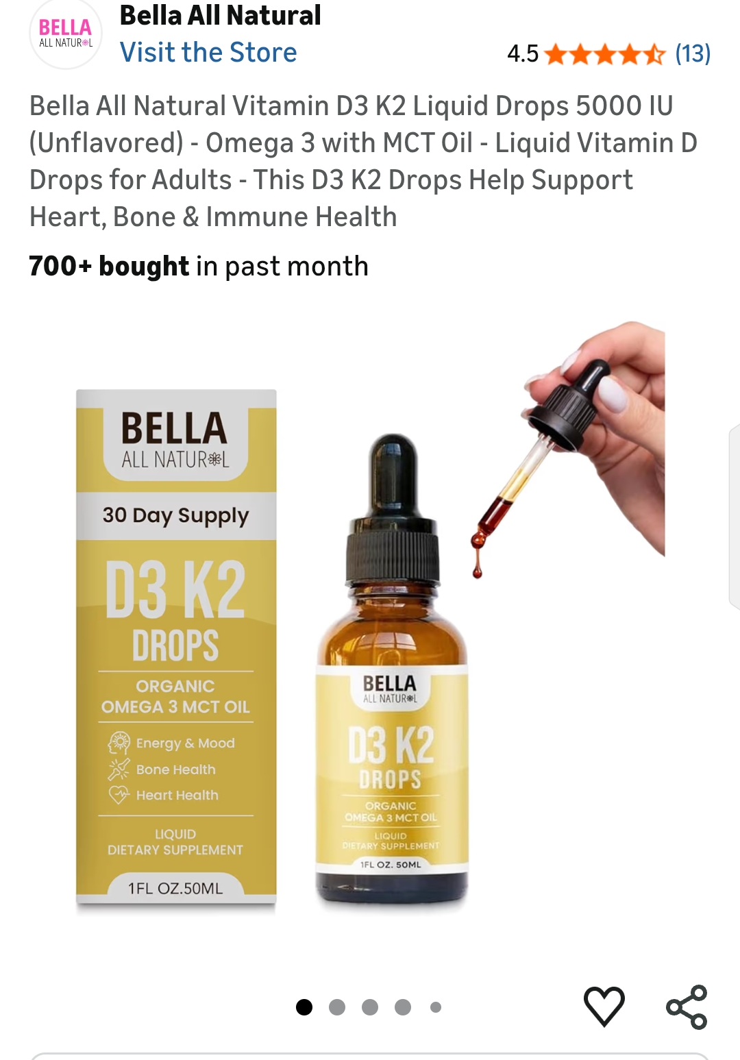 Vitamin D3 K2 Liquid Drops 5000 IU