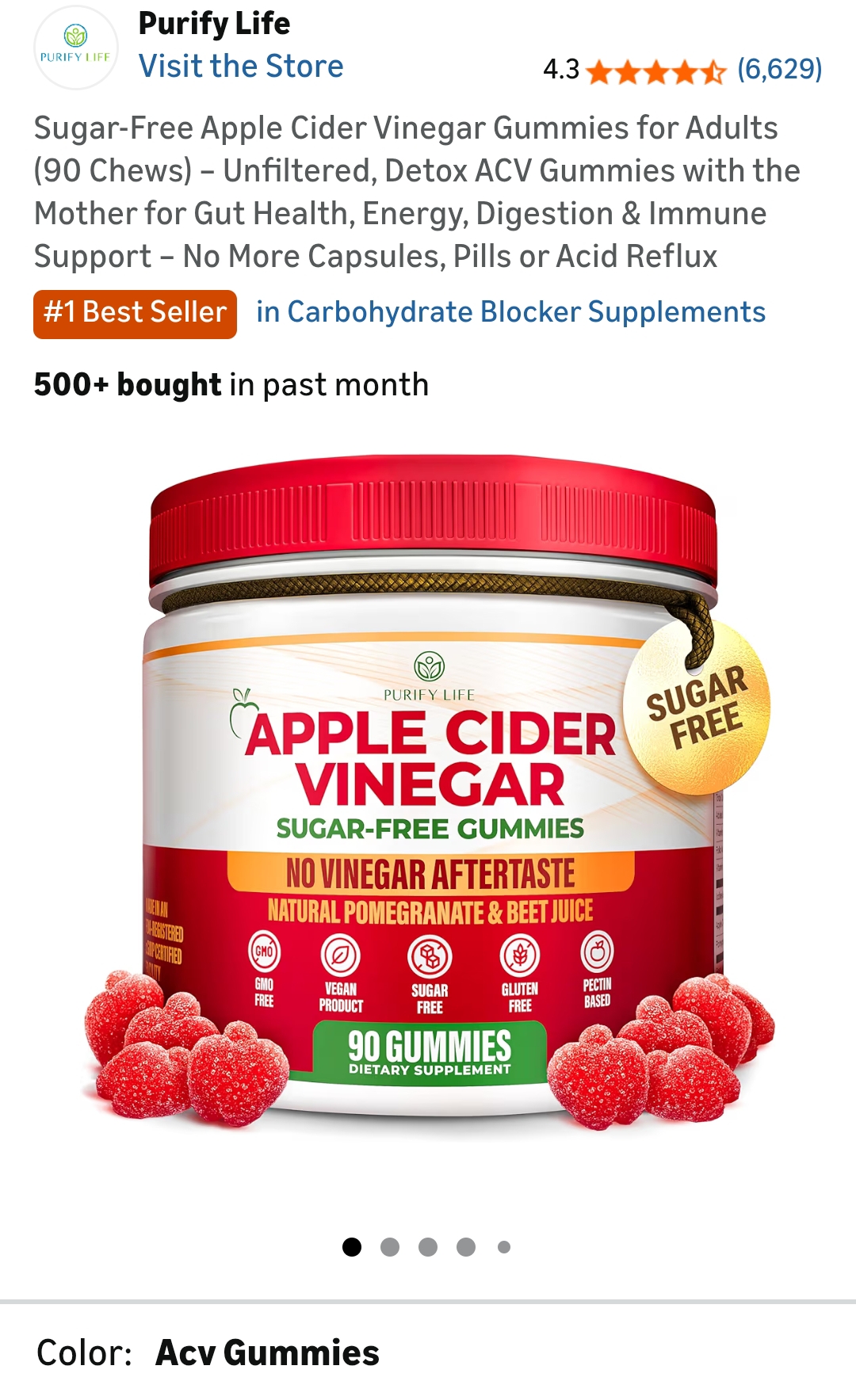 Apple cider vinegar gummies
