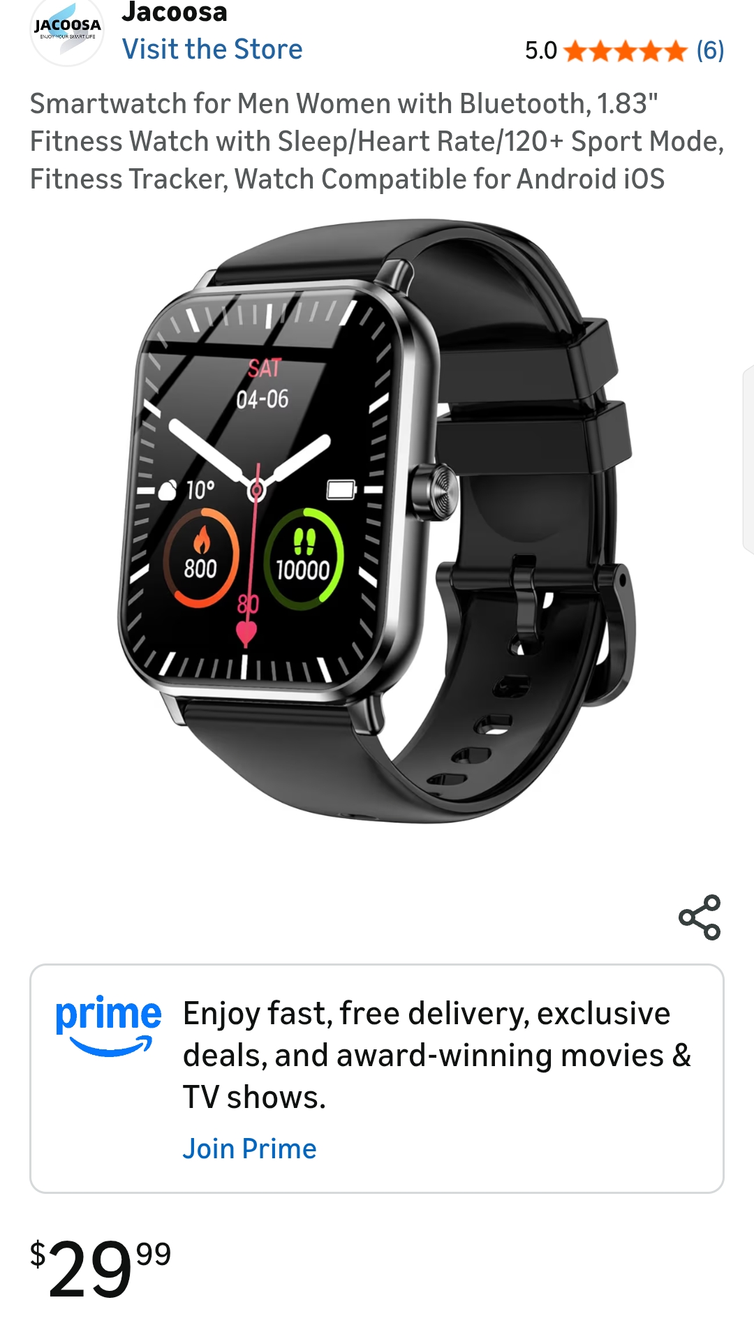 jacoosa 1.83 Fitness Tracker