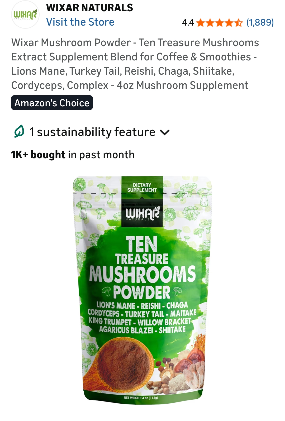 Mushroom coffee