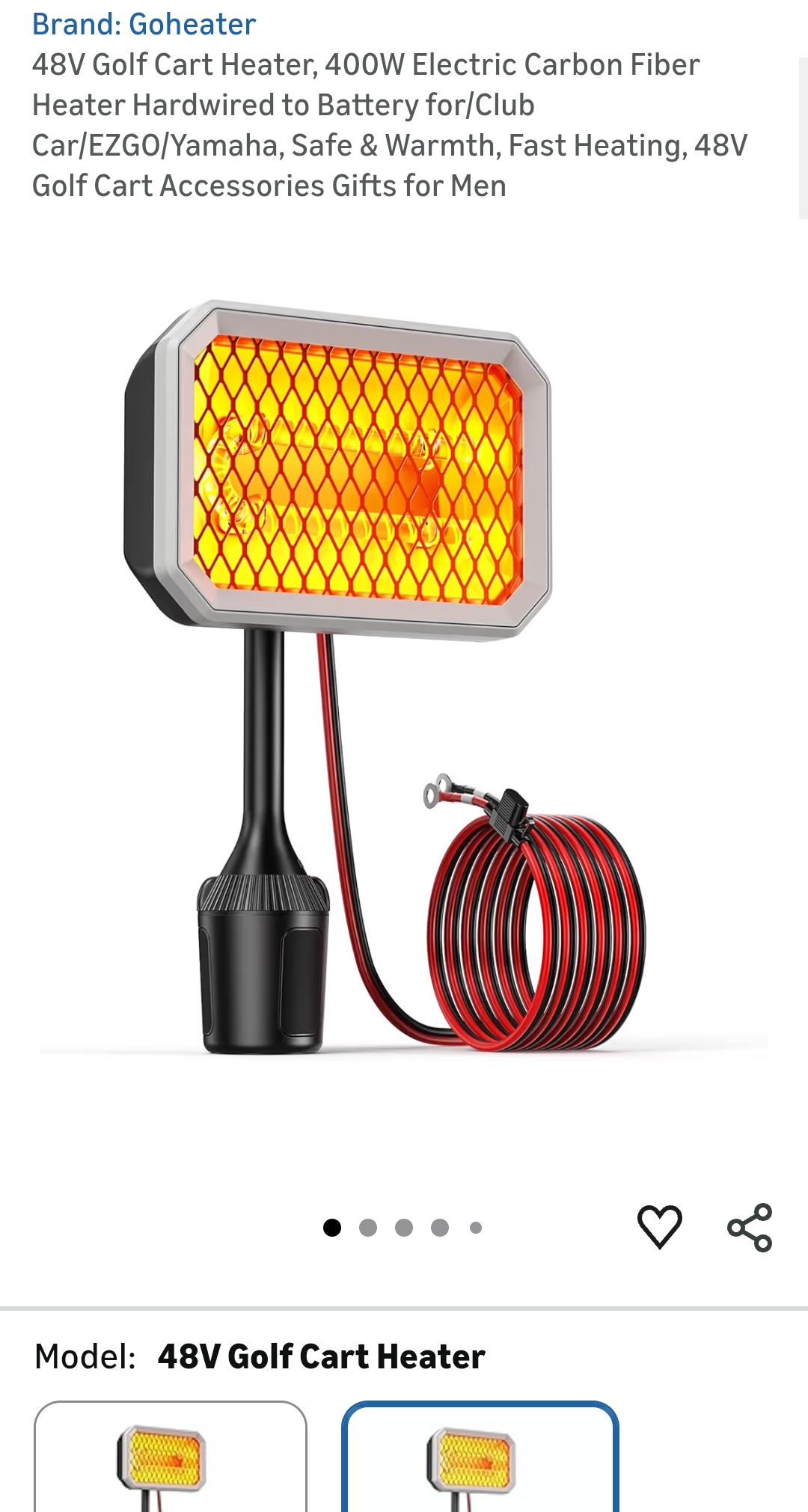 48v golf cart heater
