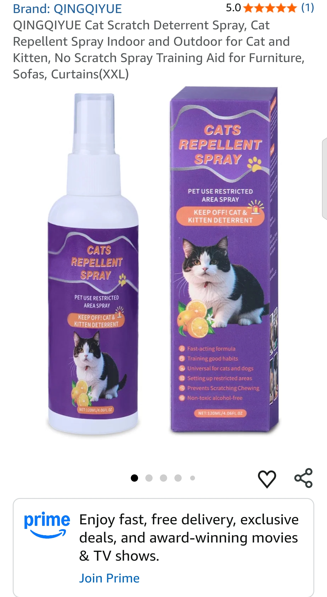Cat Repellent Spray Indoor and Outdoor for Cat and Kitten