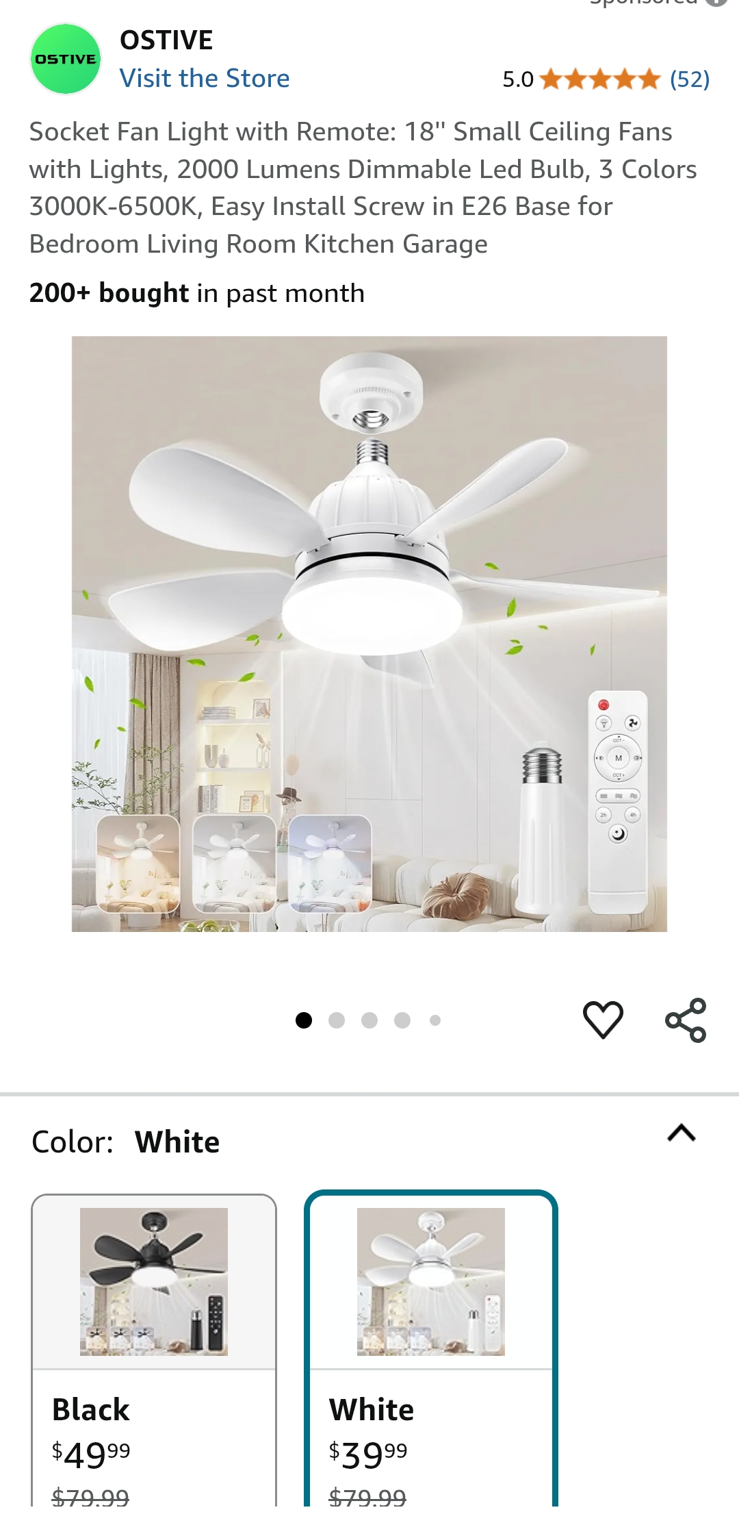 screw in ceiling fan in light socket