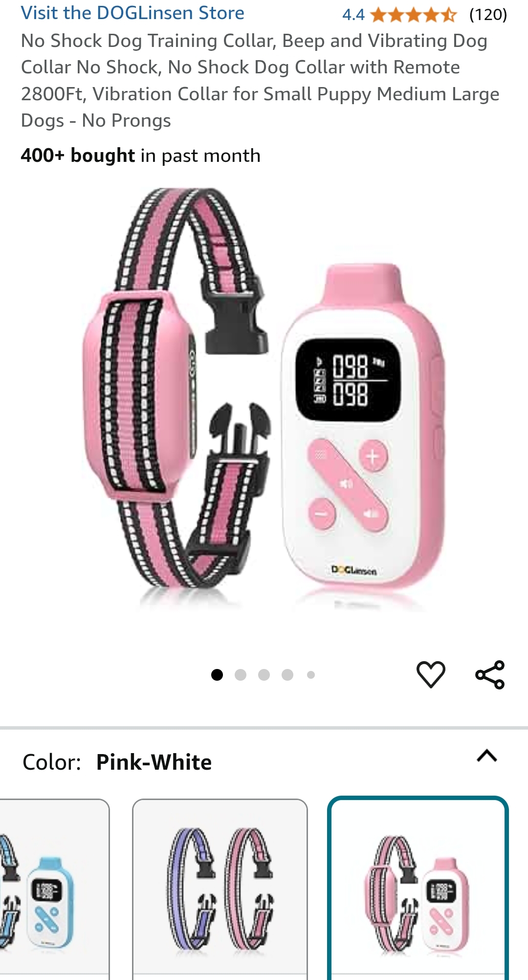 2 in 1 dog shock and bark collar