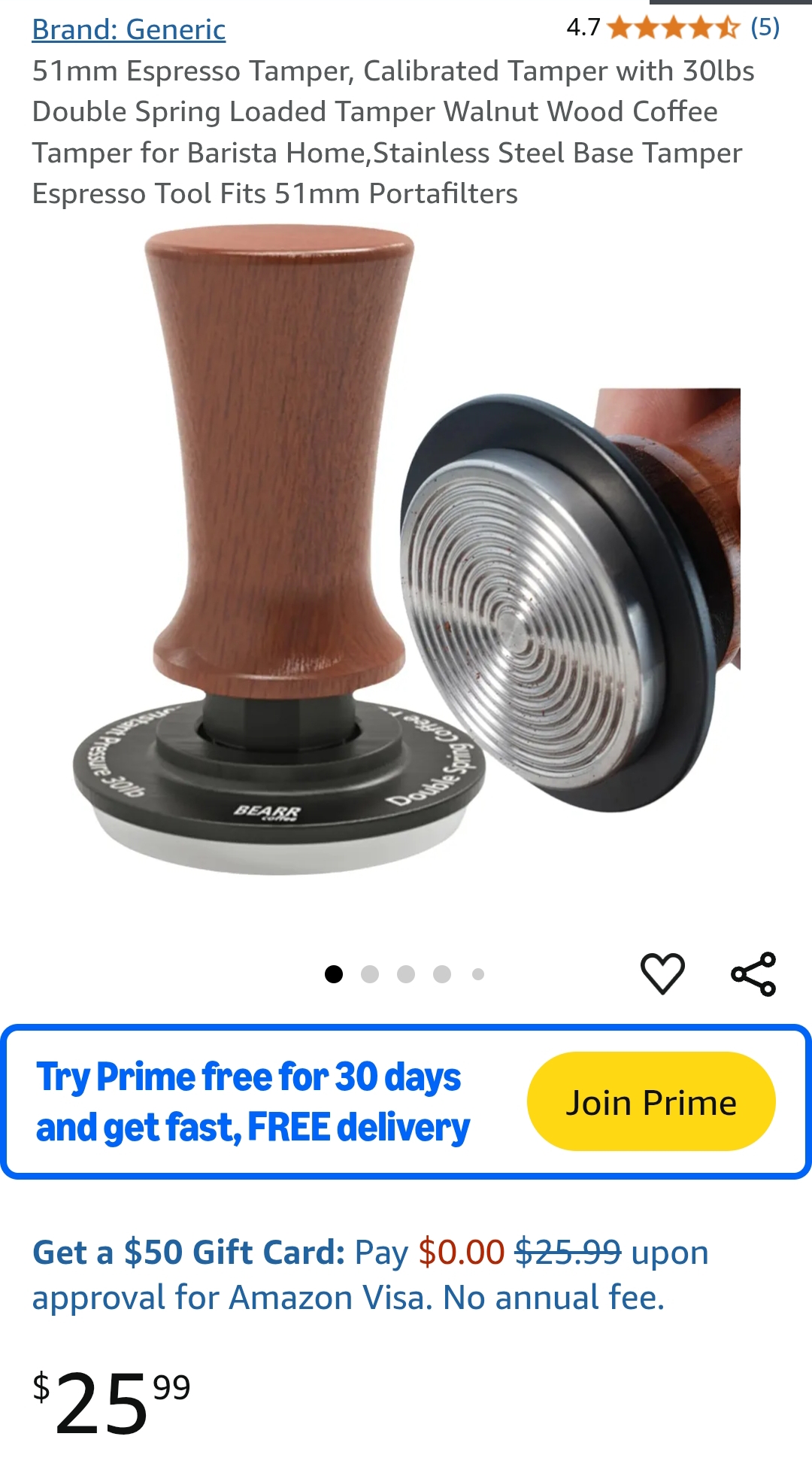 Espresso Tamper 51mm