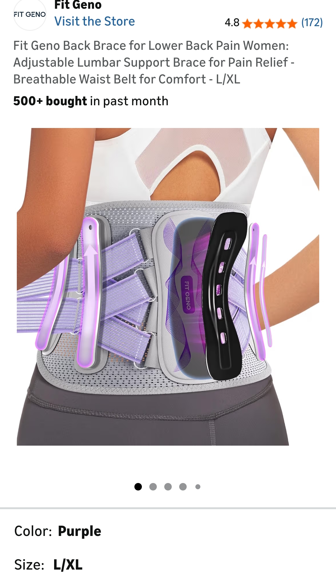 back brace for lower back pain women