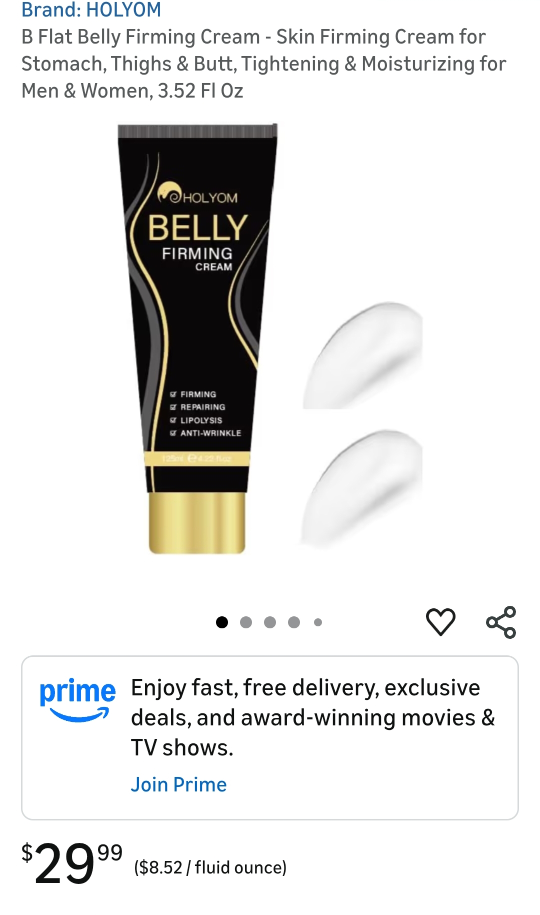 B Flat Belly Firming Cream