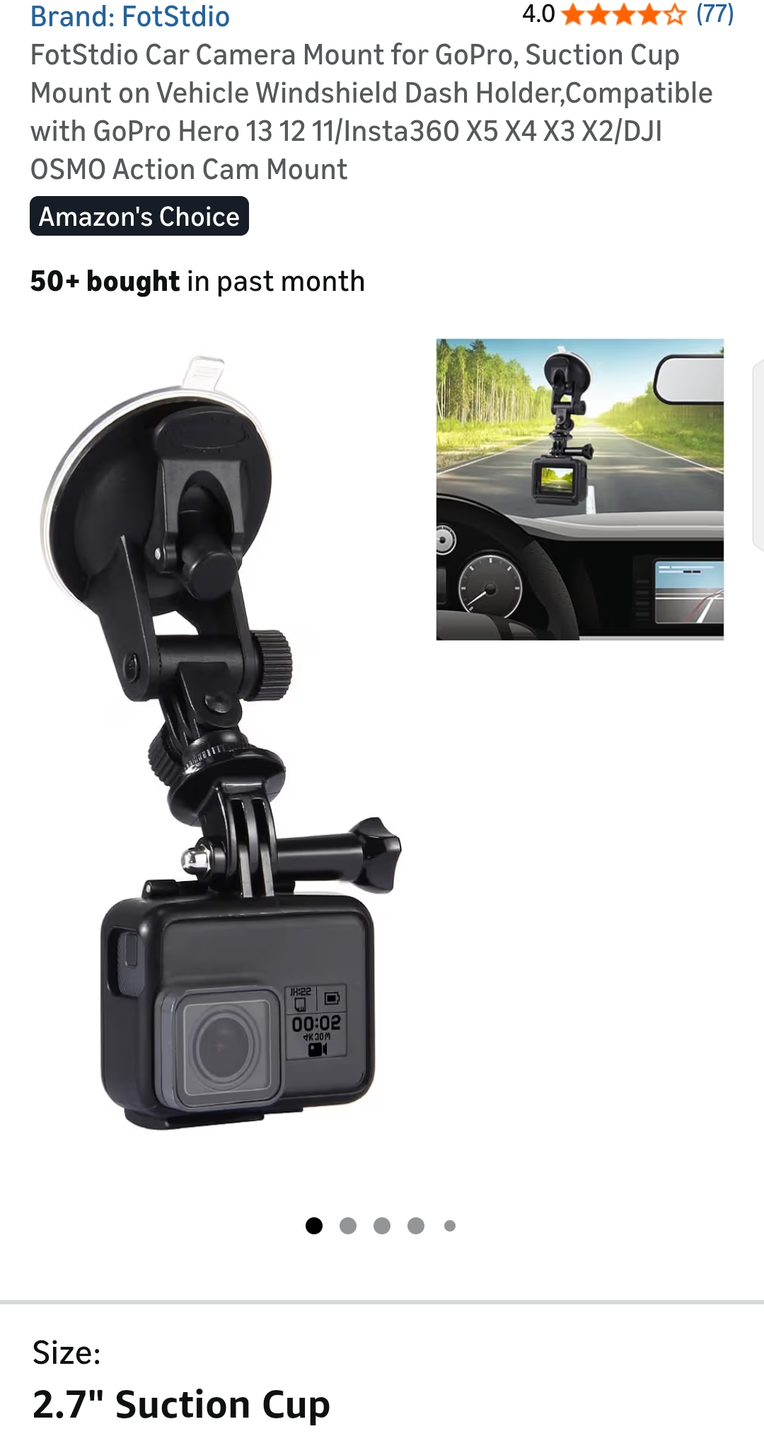 go pro windshield mount