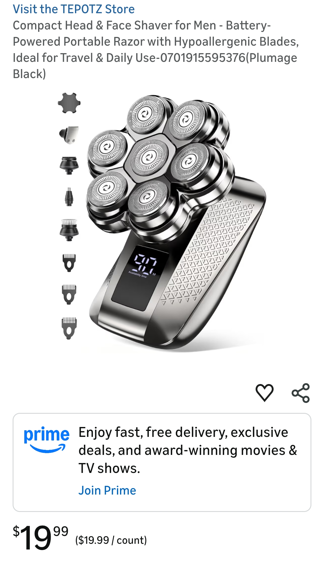 Head & Face Shaver for Men