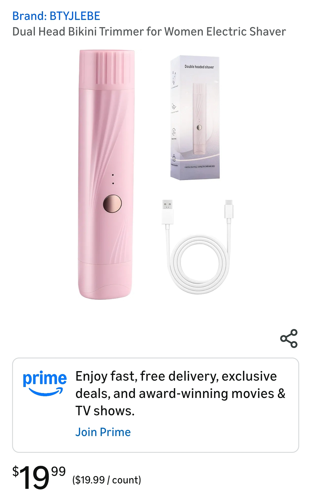 Dual Head Bikini Trimmer for Women Electric Shaver