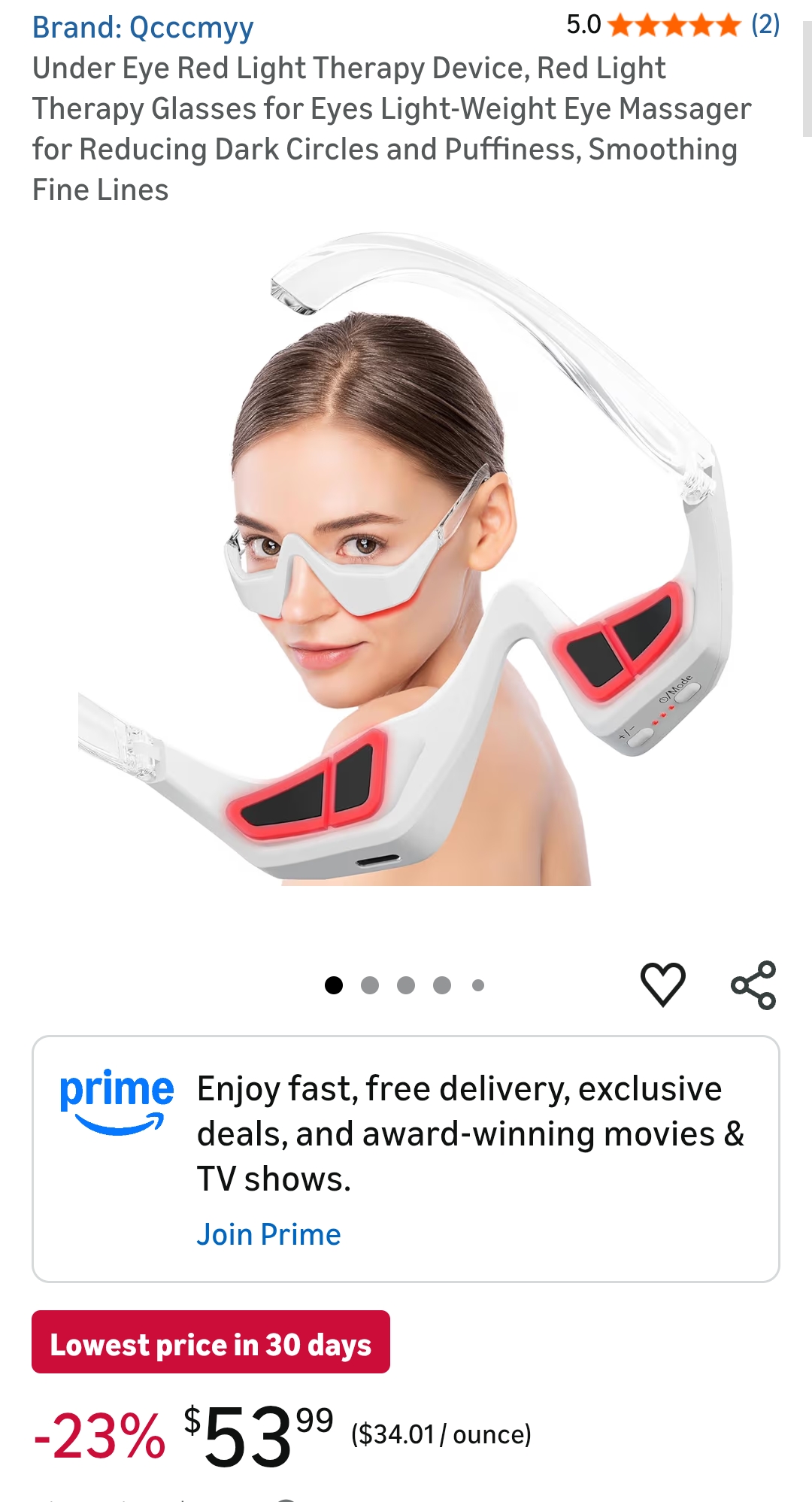 under eye red light therapy device