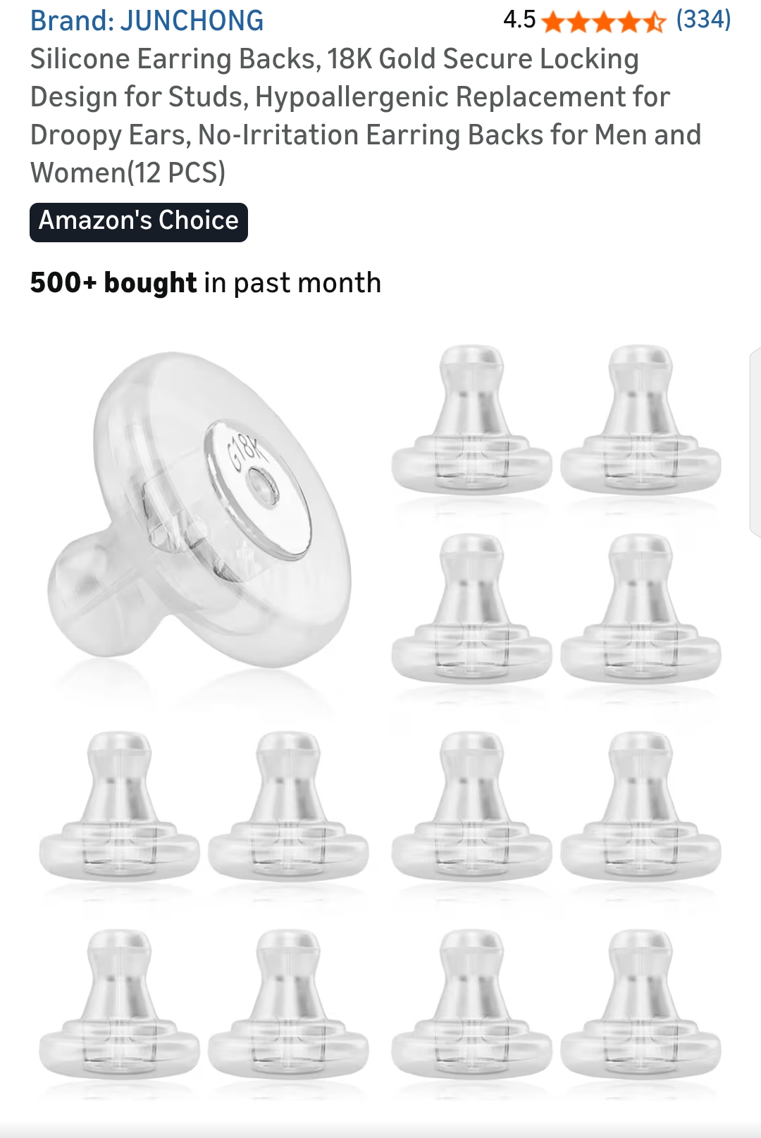 Silicone Earring Backs