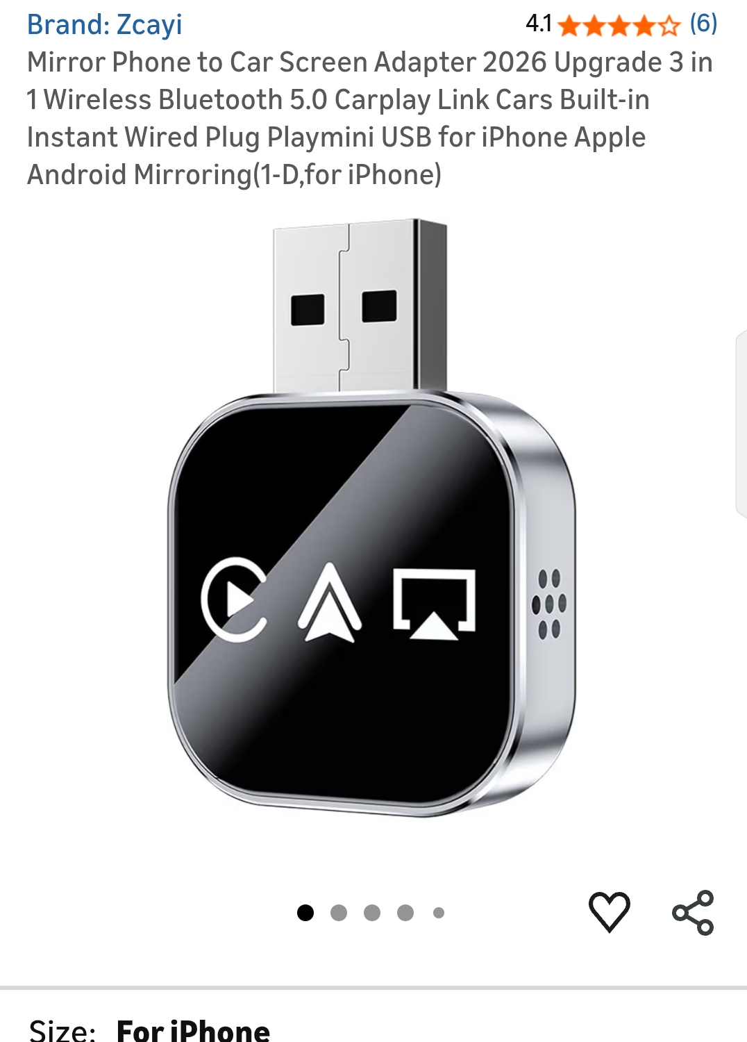 screen mirroring adapter for car