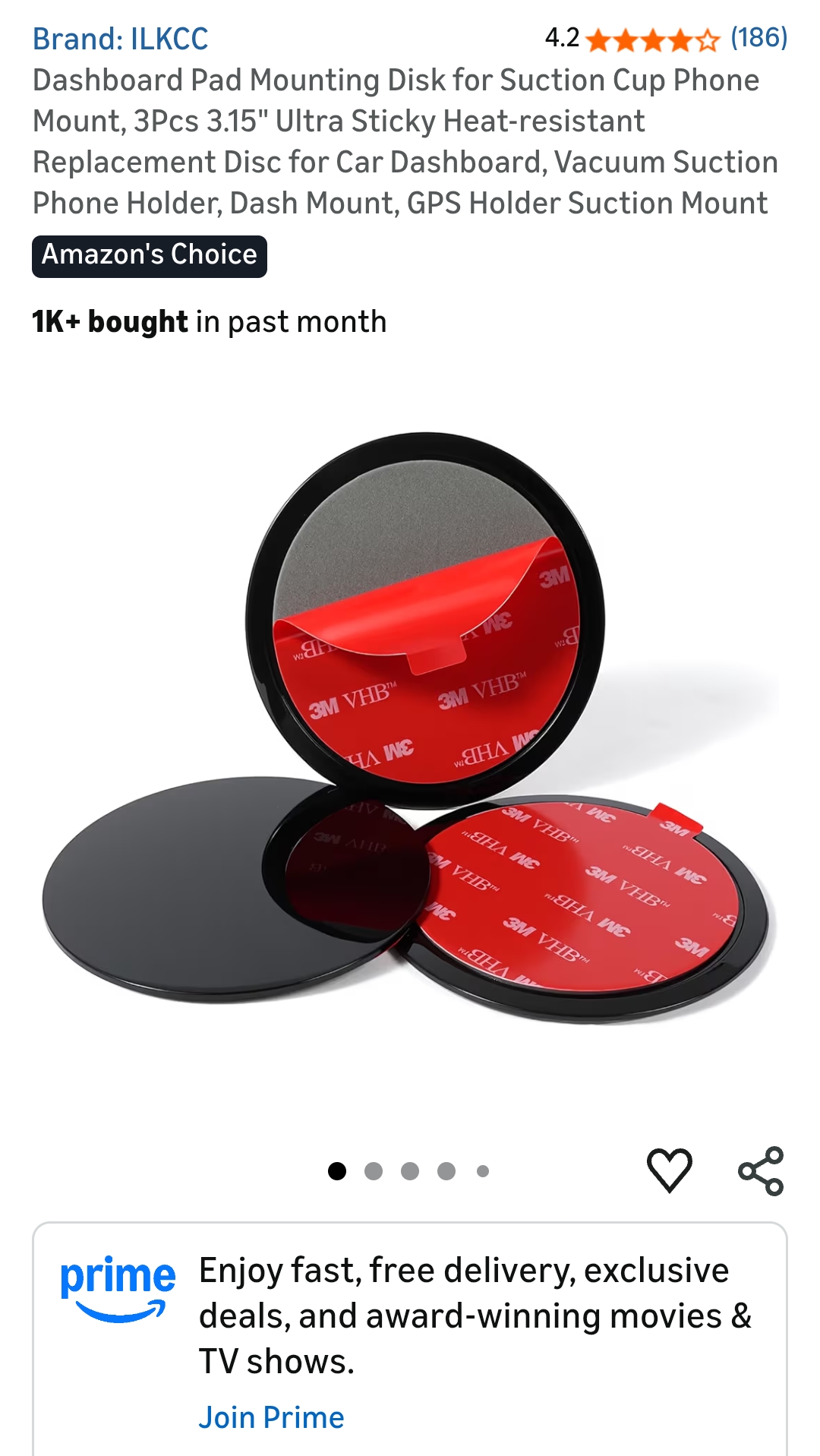 car phone mount sticky pad