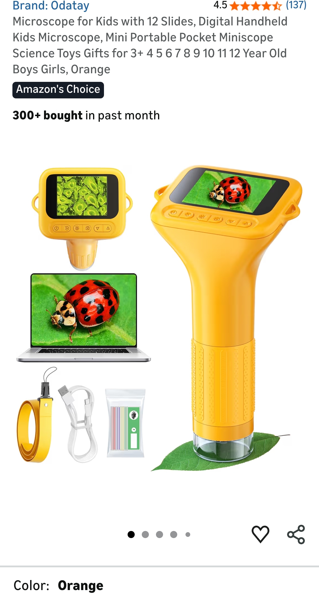 Microscope for Kids with 12 Slides