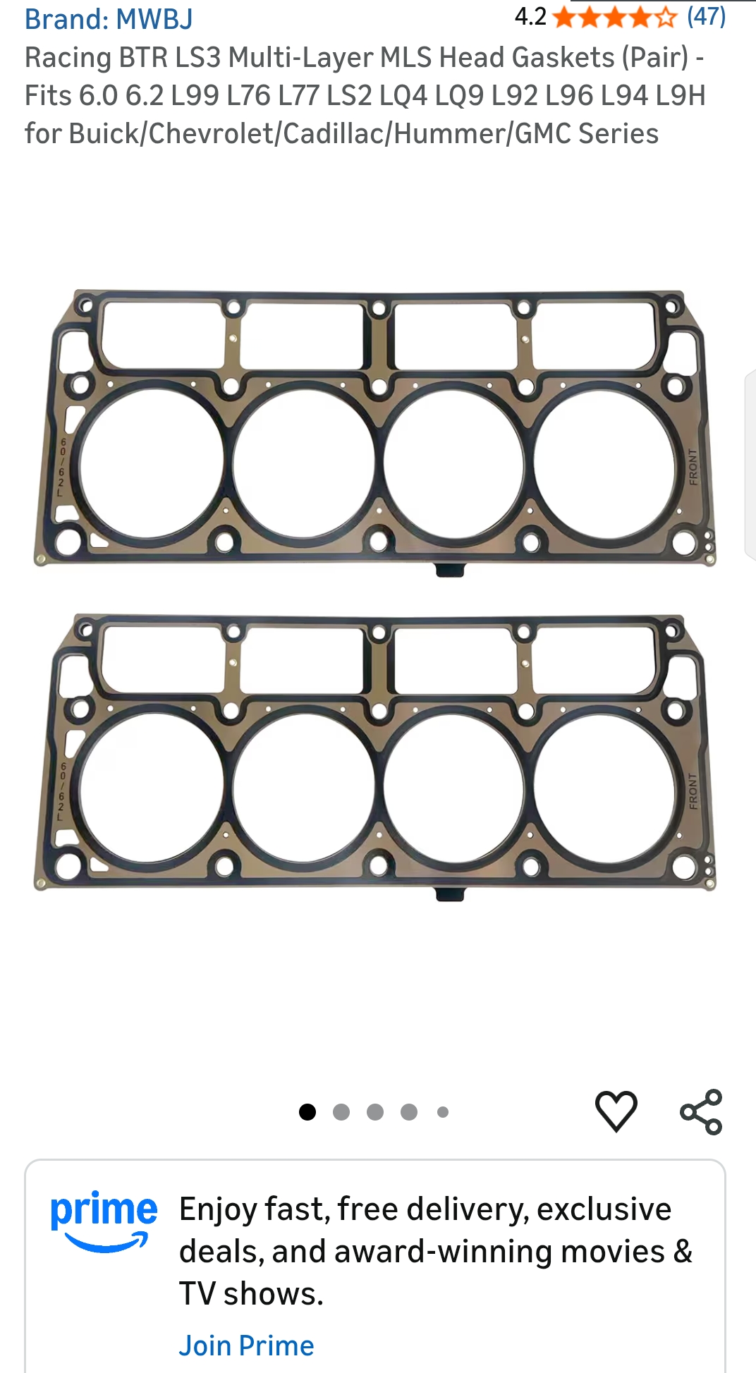 GM6.0 head gasket sets
