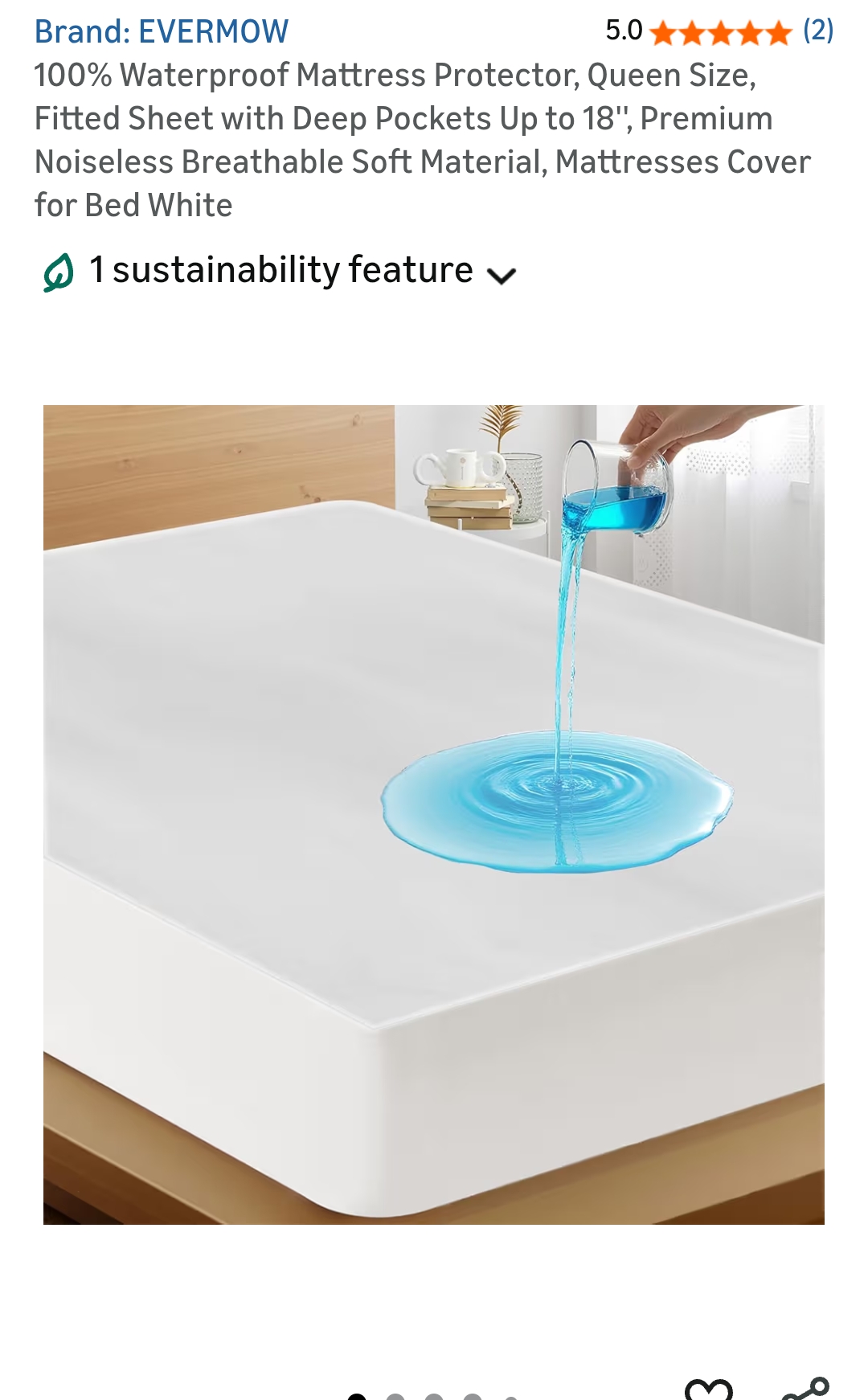 EVERMOW waterproof mattress protector