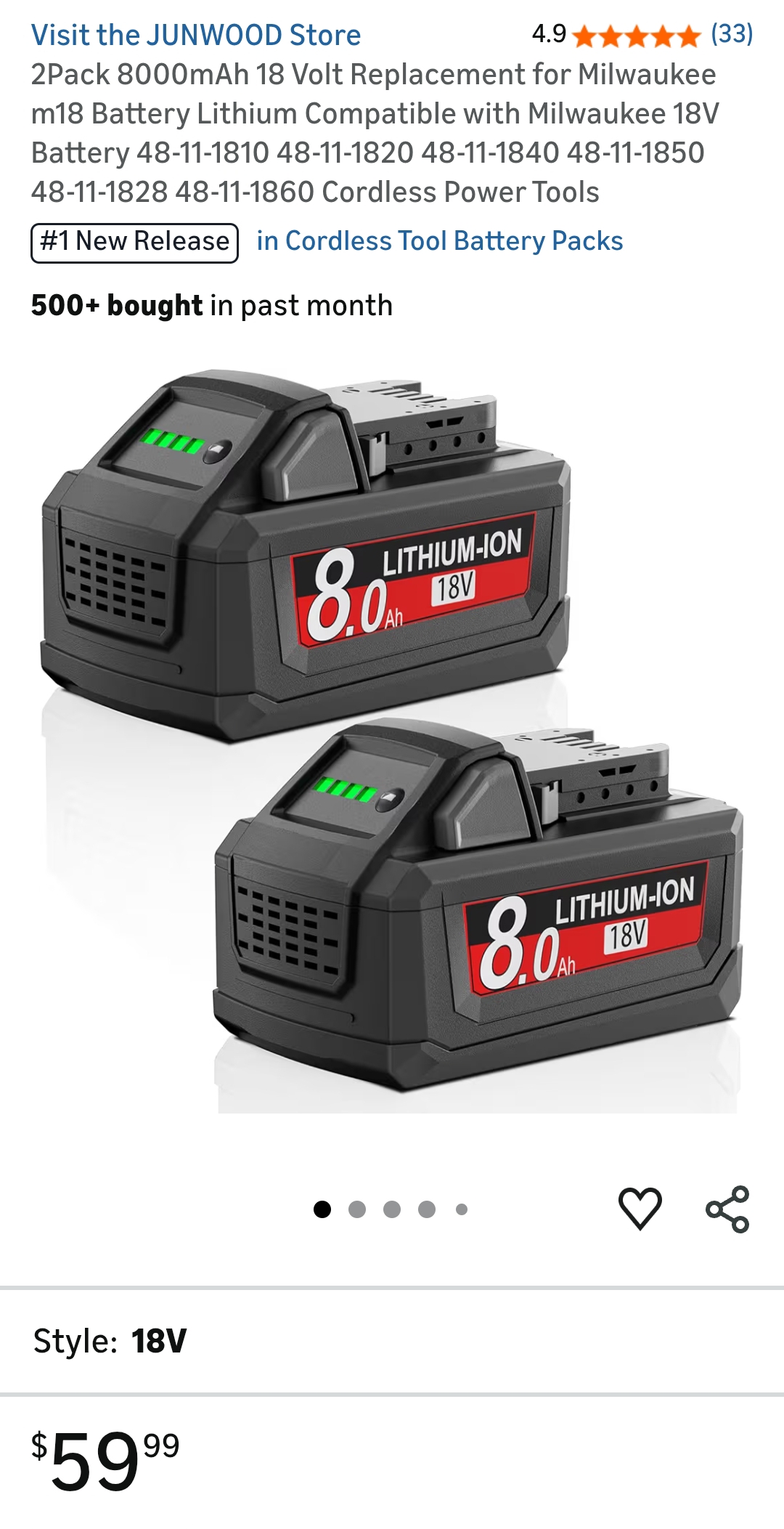 Milwaukee m18 battery replacement