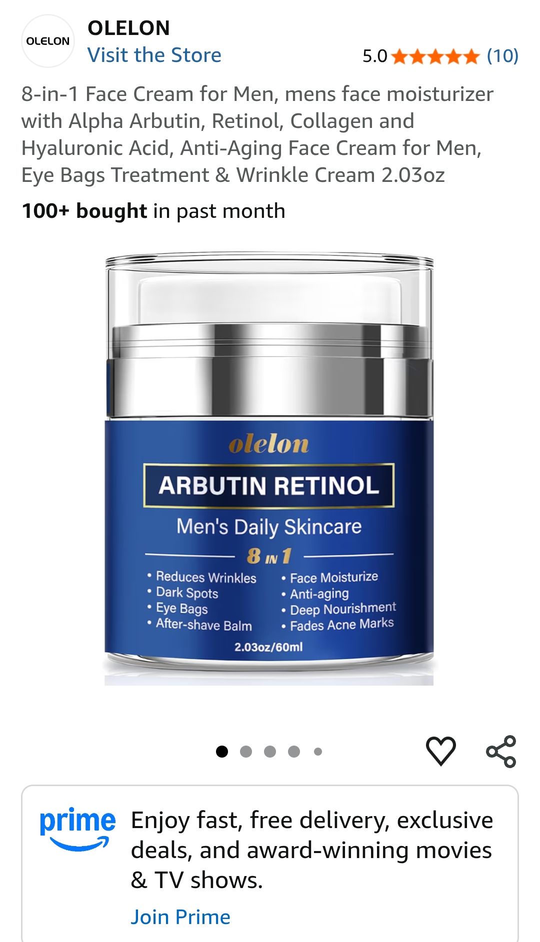 particle face cream for men