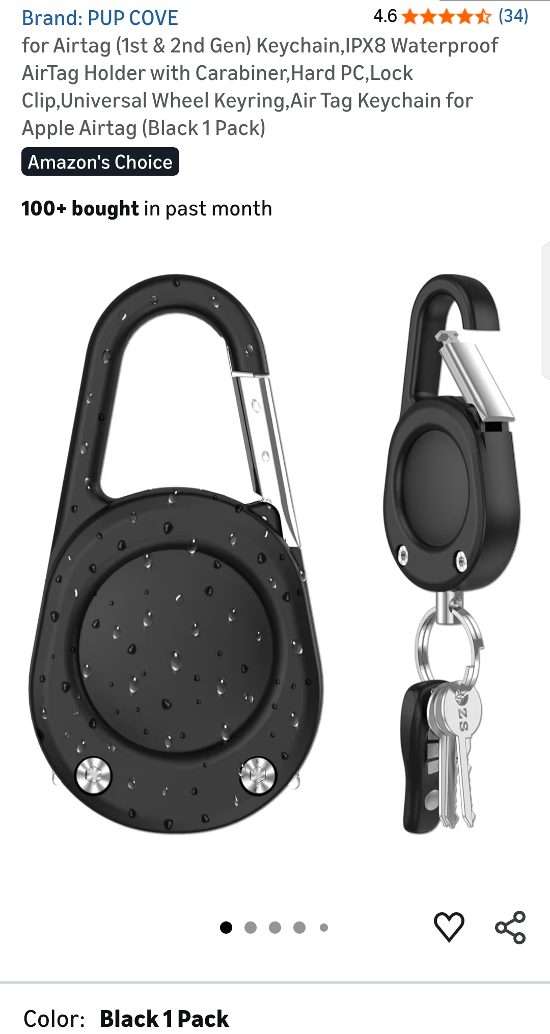 Airtag keychain holder