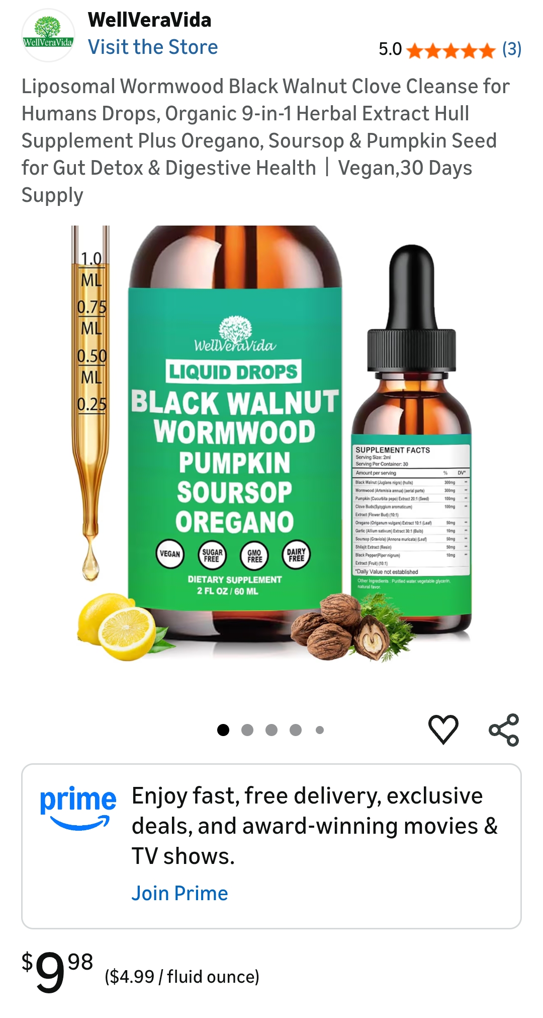 Black Walnut Wormwood Supplement