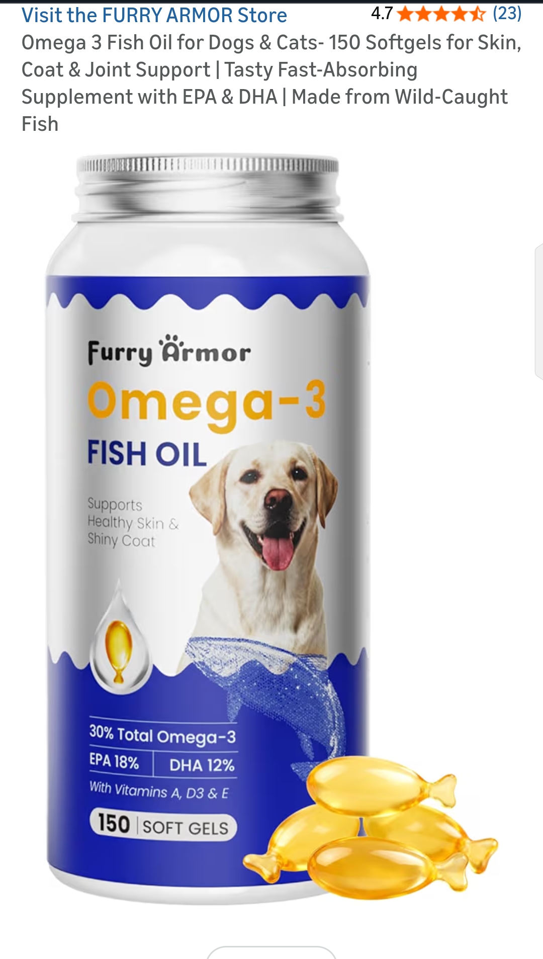 Omega 3 Fish Oil for Dogs