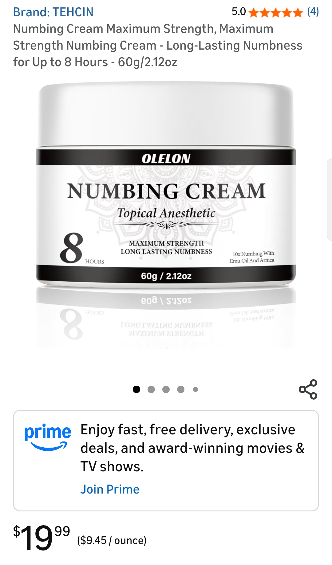 tattoo numbing cream