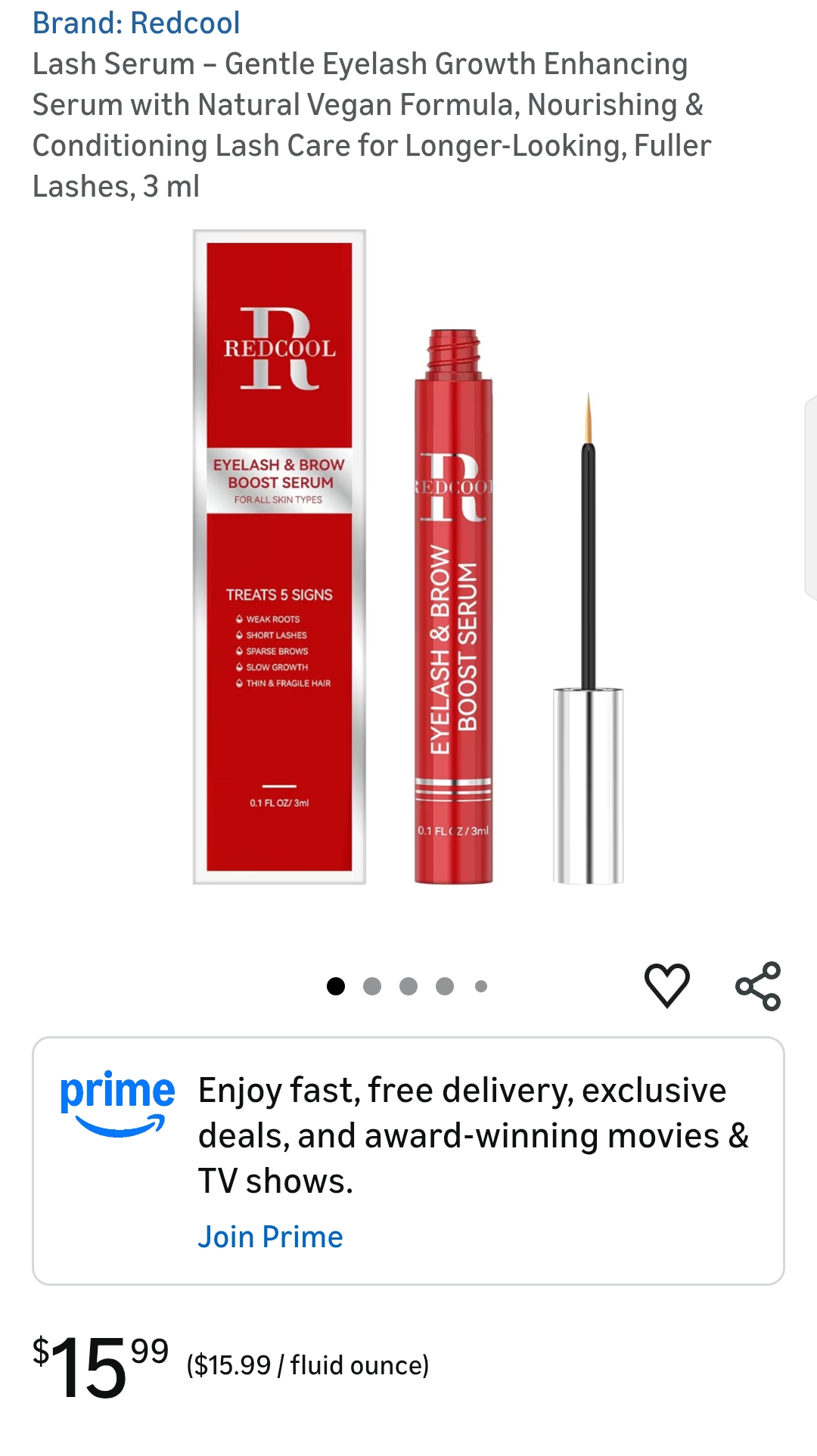 Redcool Gentle Eyelash Growth Enhancing Serum