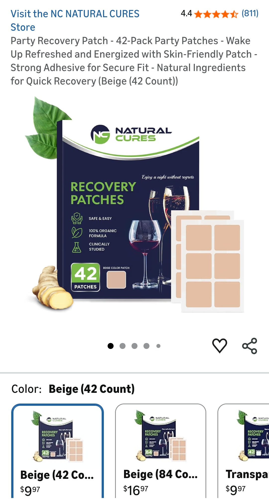 Party Recovery Patch - 42-Pack Party Patches -