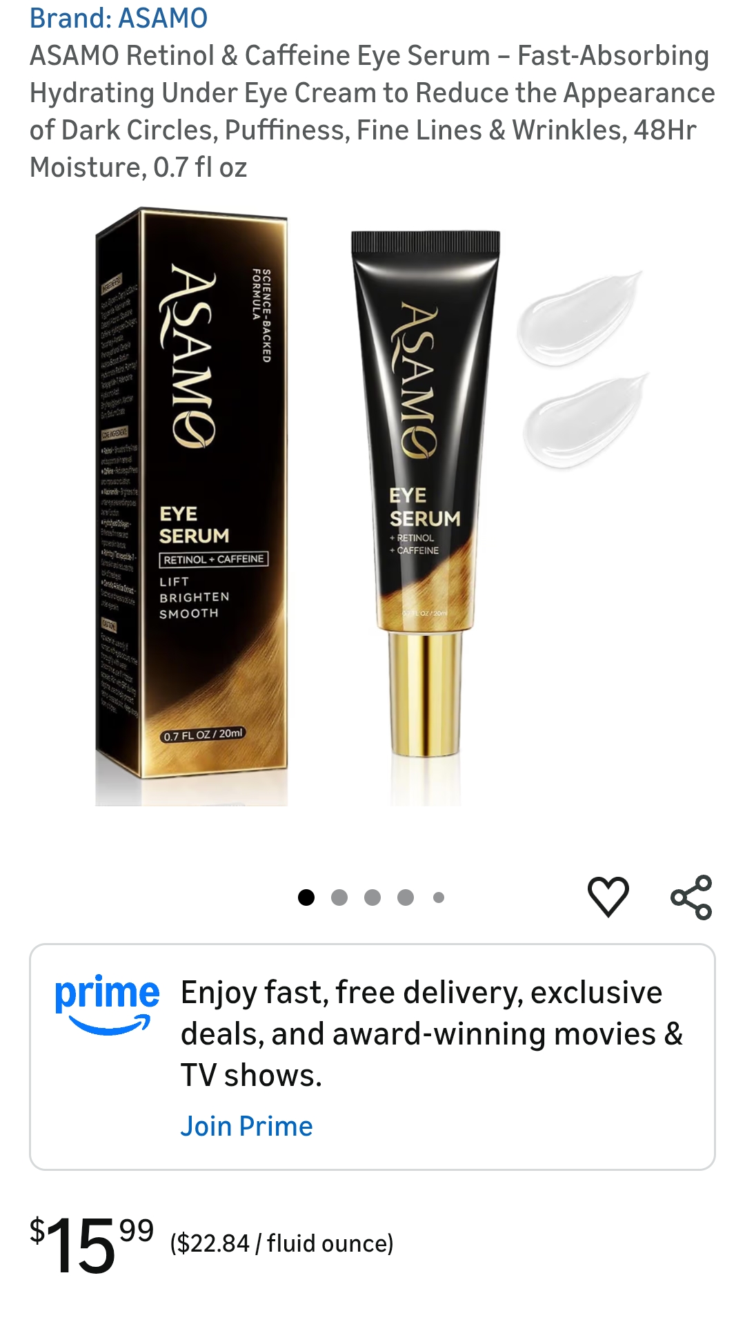 ASAMO Retinol & Caffeine Eye Serum