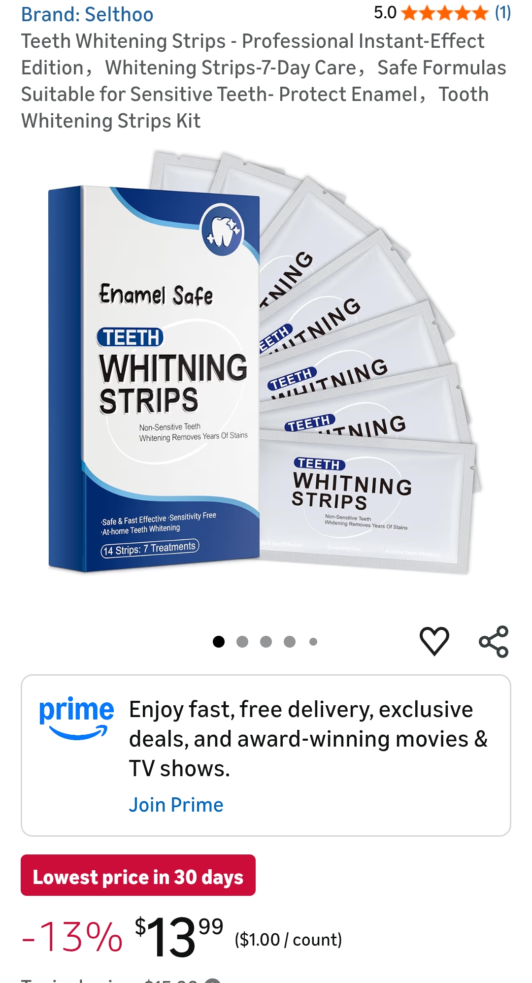 Teeth Whitening Strips - Professional Instant