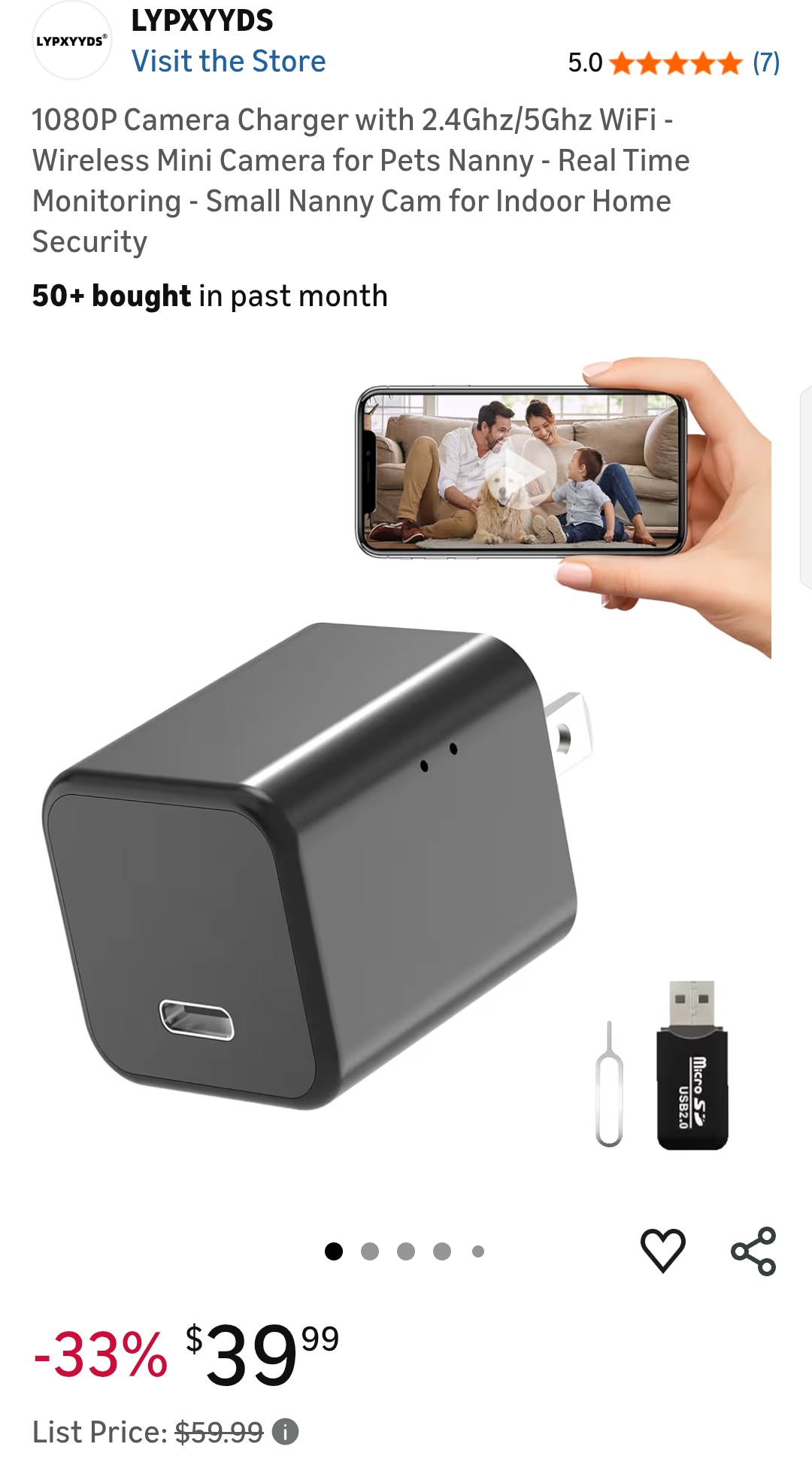 spy camera charger