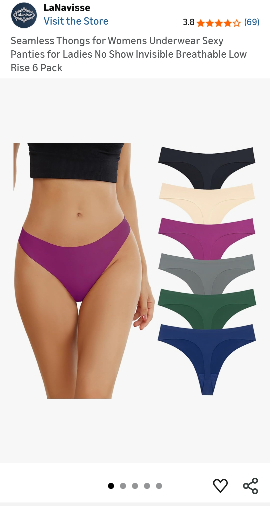 Underwear Sexy Panties for Ladies No Show