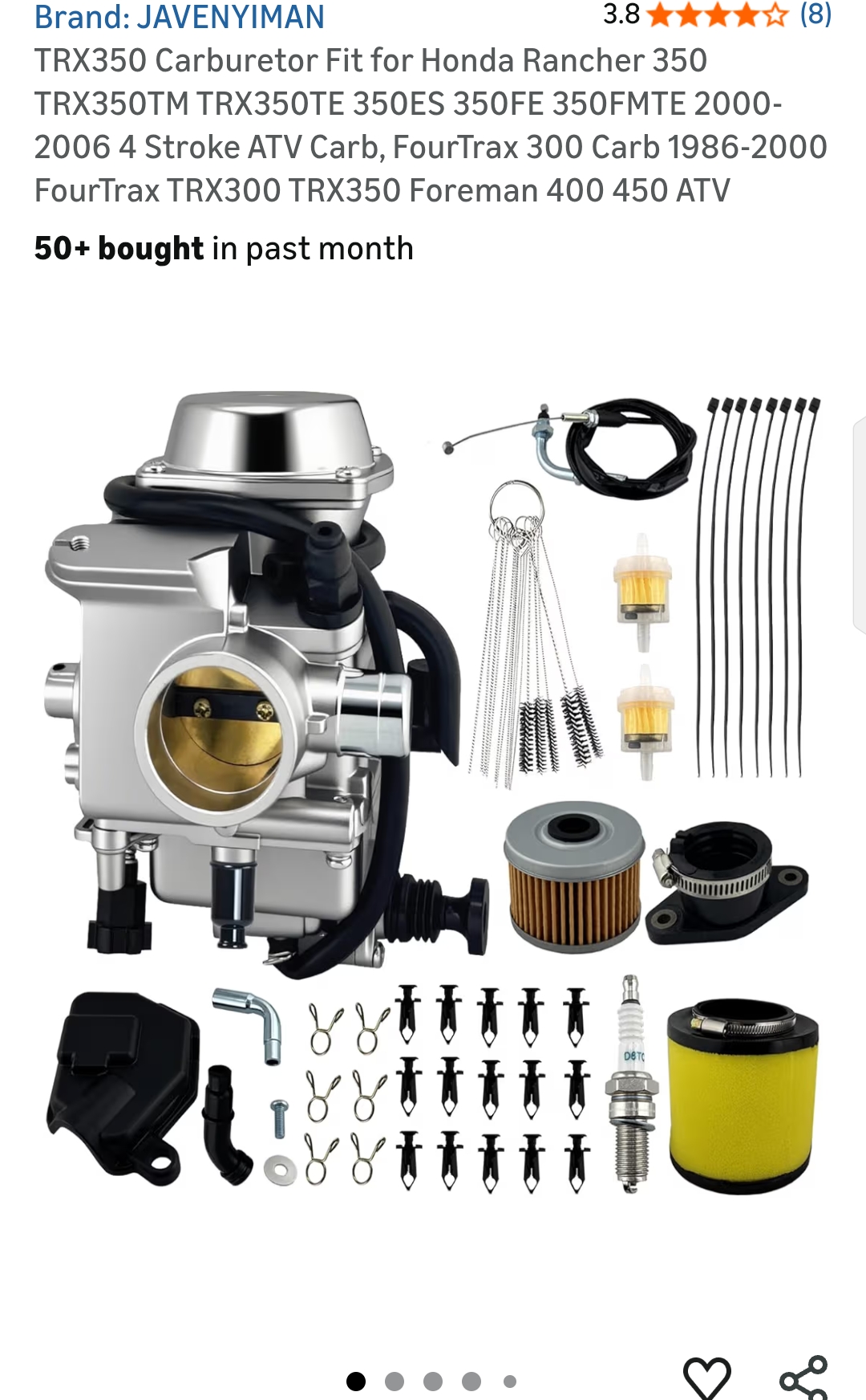 honda rancher 350 carburetor