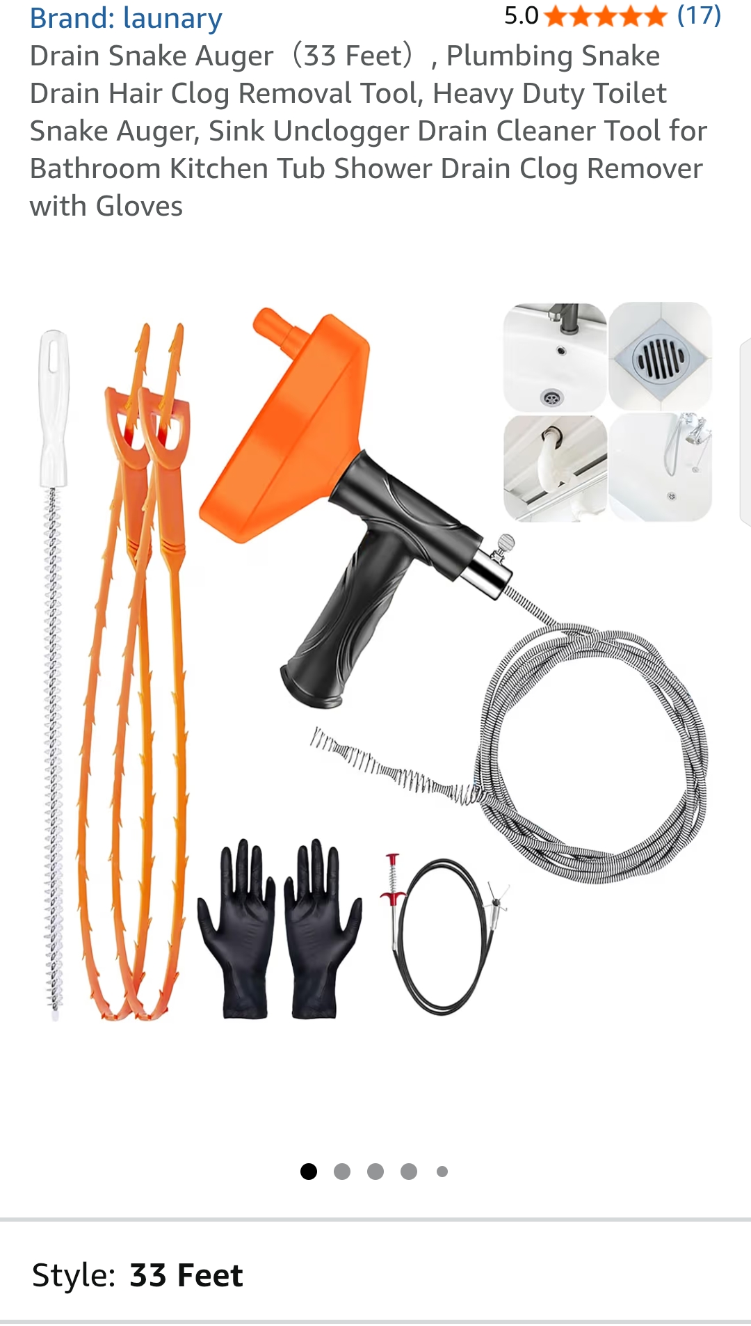 toilet snake auger