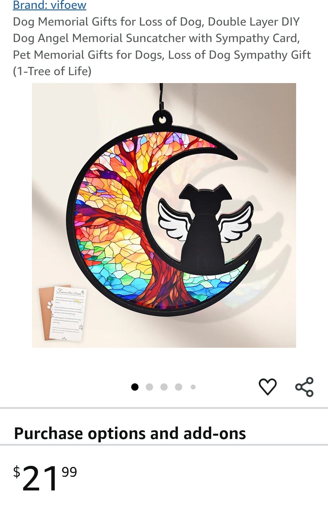 dog angel memorial suncatcher