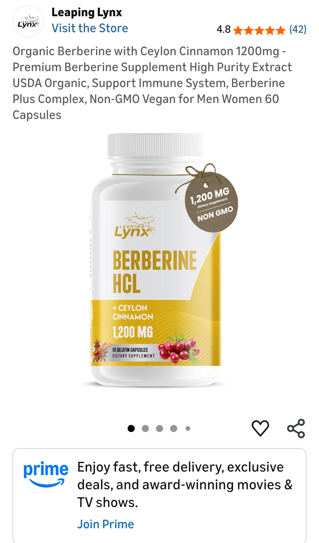 Organic Berberine with Ceylon