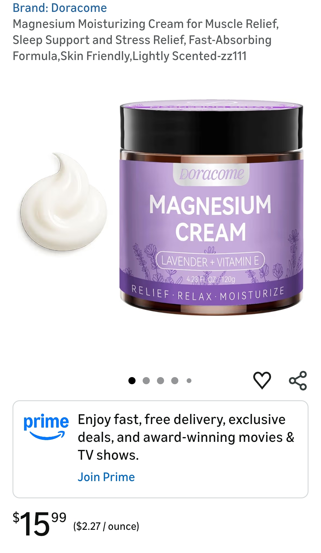 Magnesium Moisturizing Cream