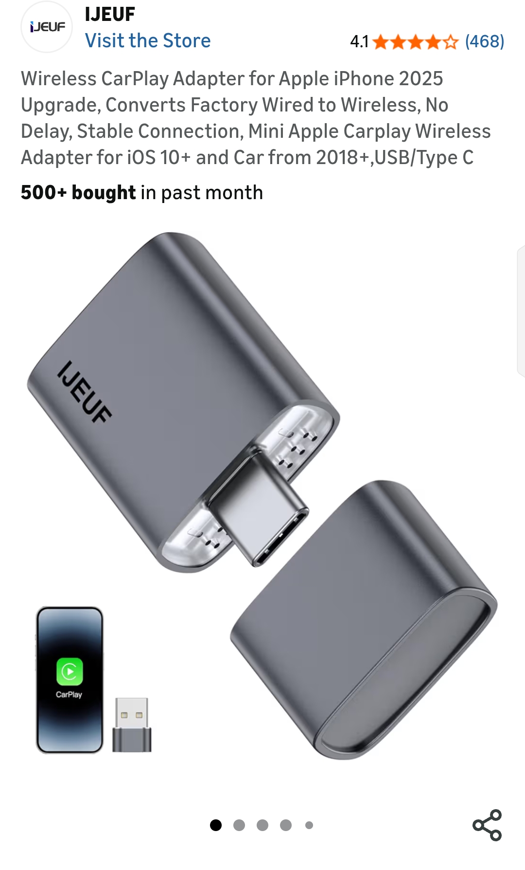 wireless carplay adapter usb c