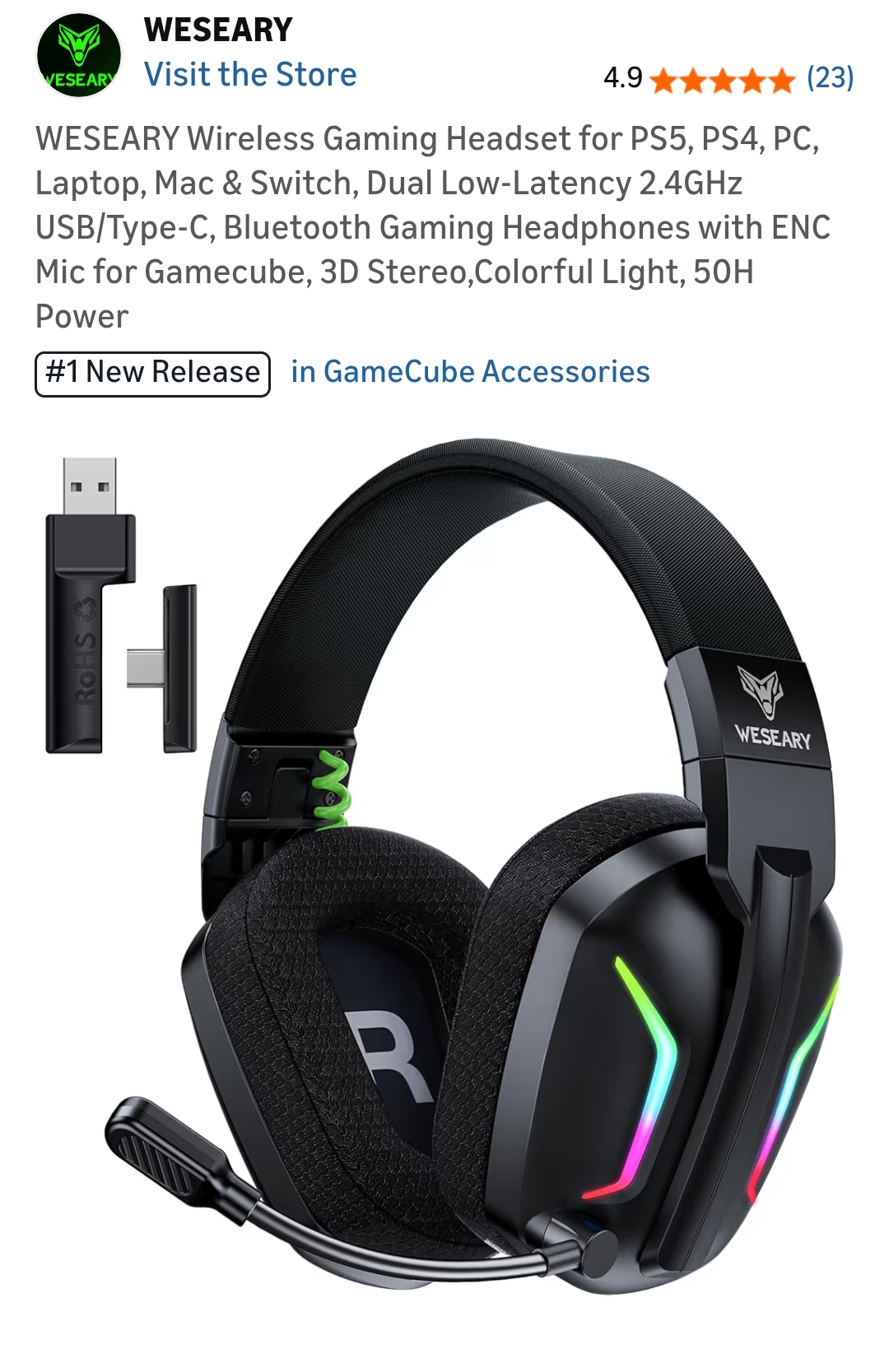 " WESEARY gaming headset "
