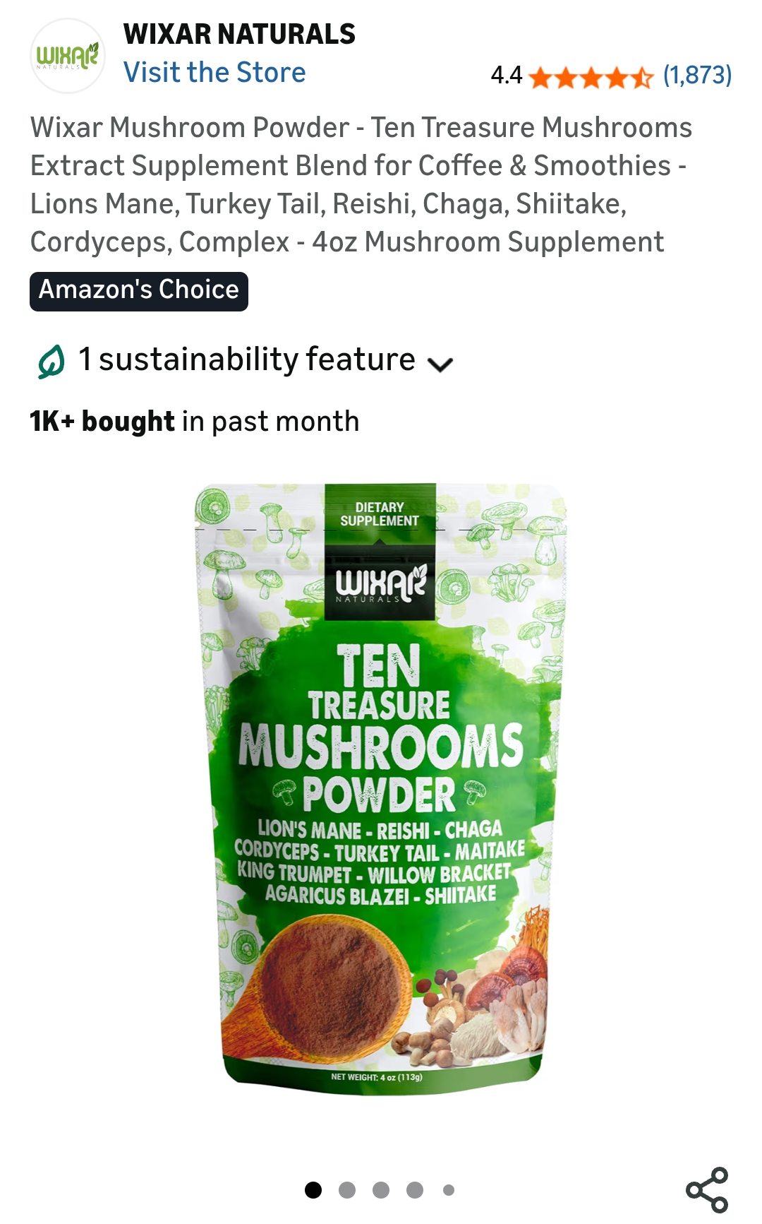 Mushroom coffee