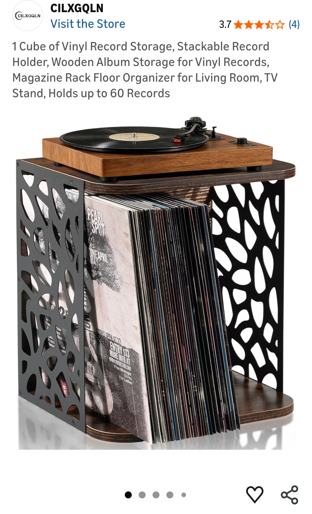 vinyl record storage cube