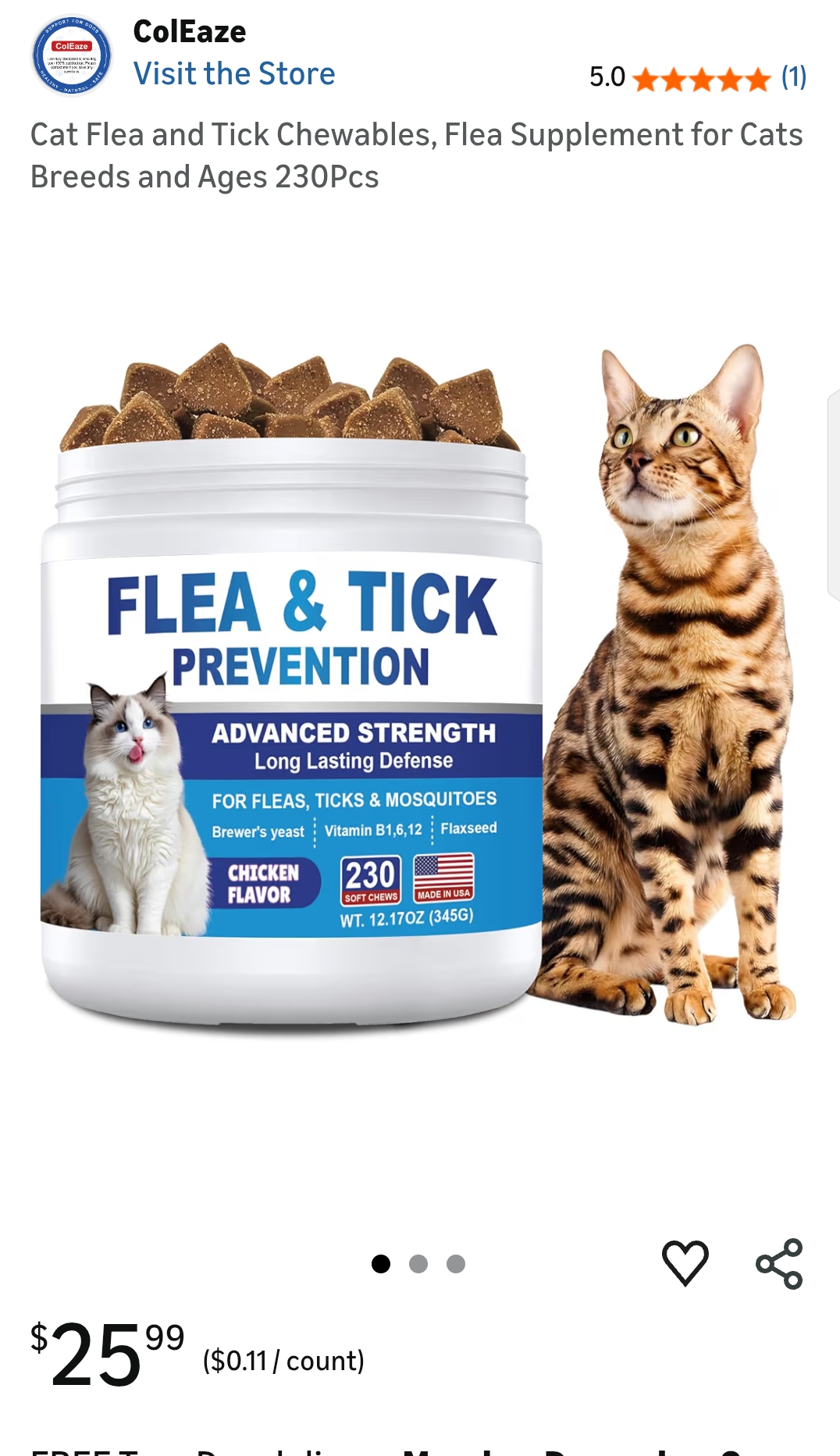 flea and tick prevention for cats chewable
