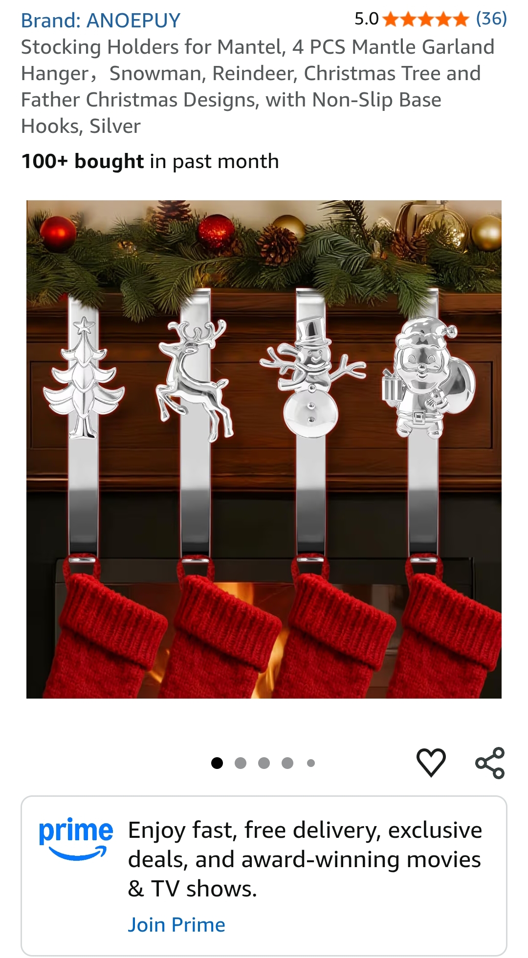 stocking holders for mantle