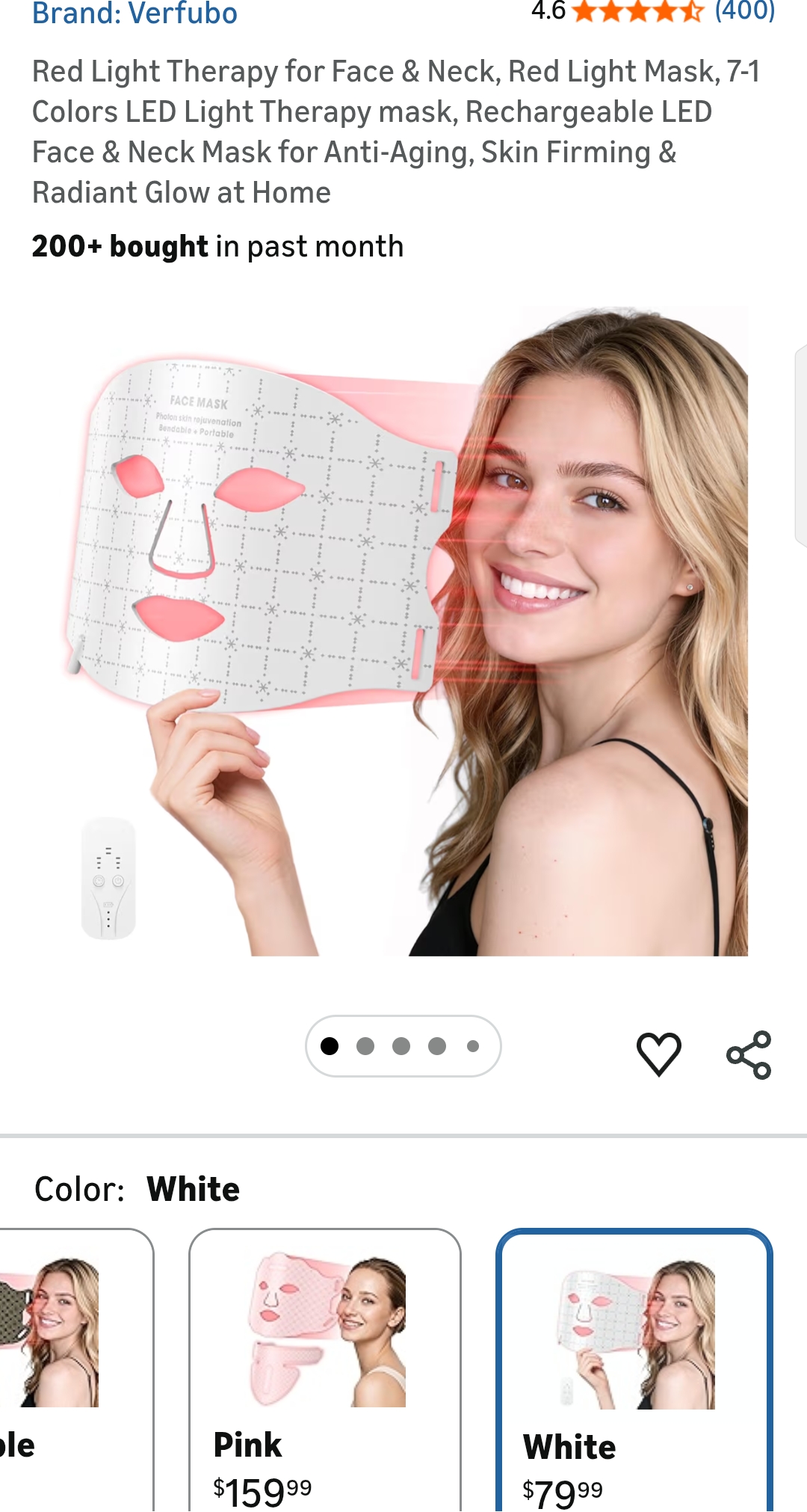 red light therapy（Color: White）