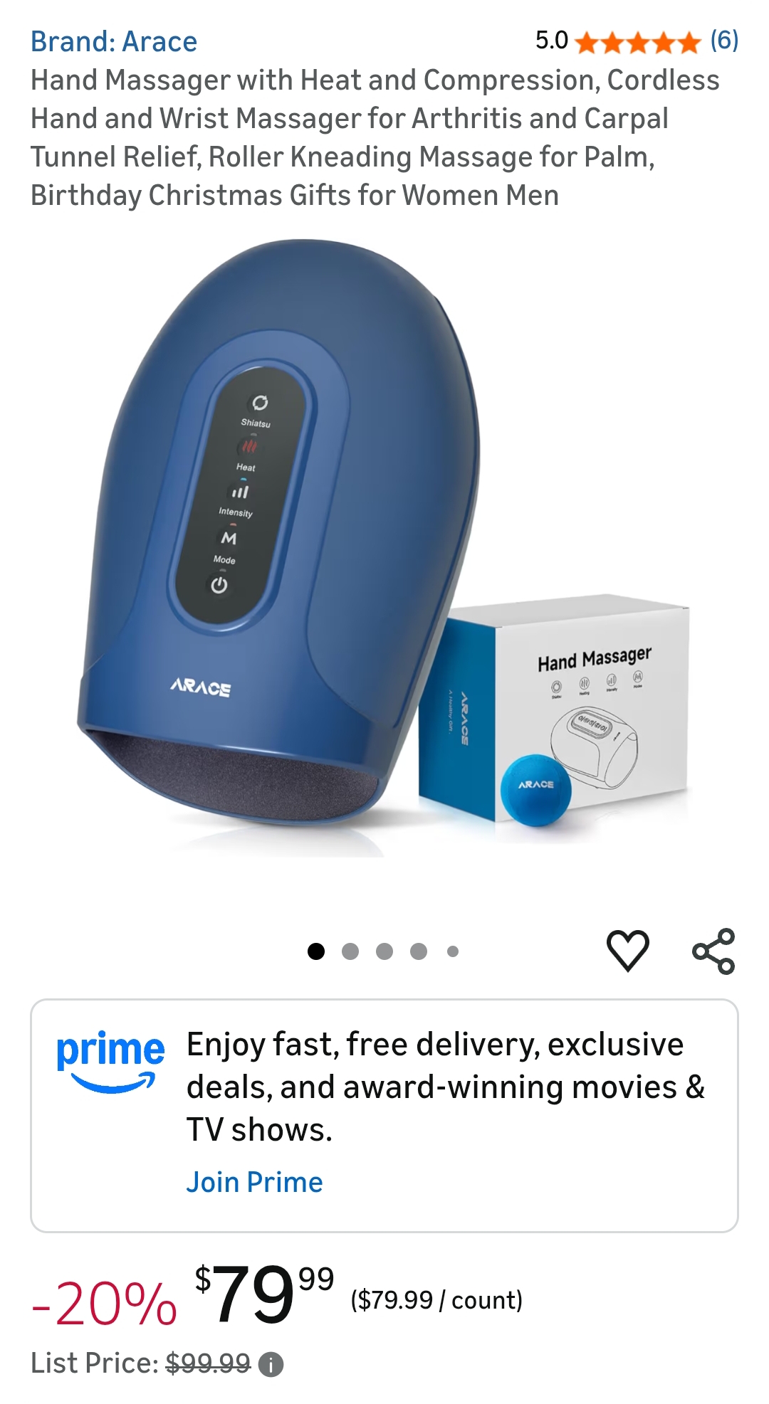 "Arace Shop""hand massager with heat and compression heated hand massager for arthritis hand massager"""