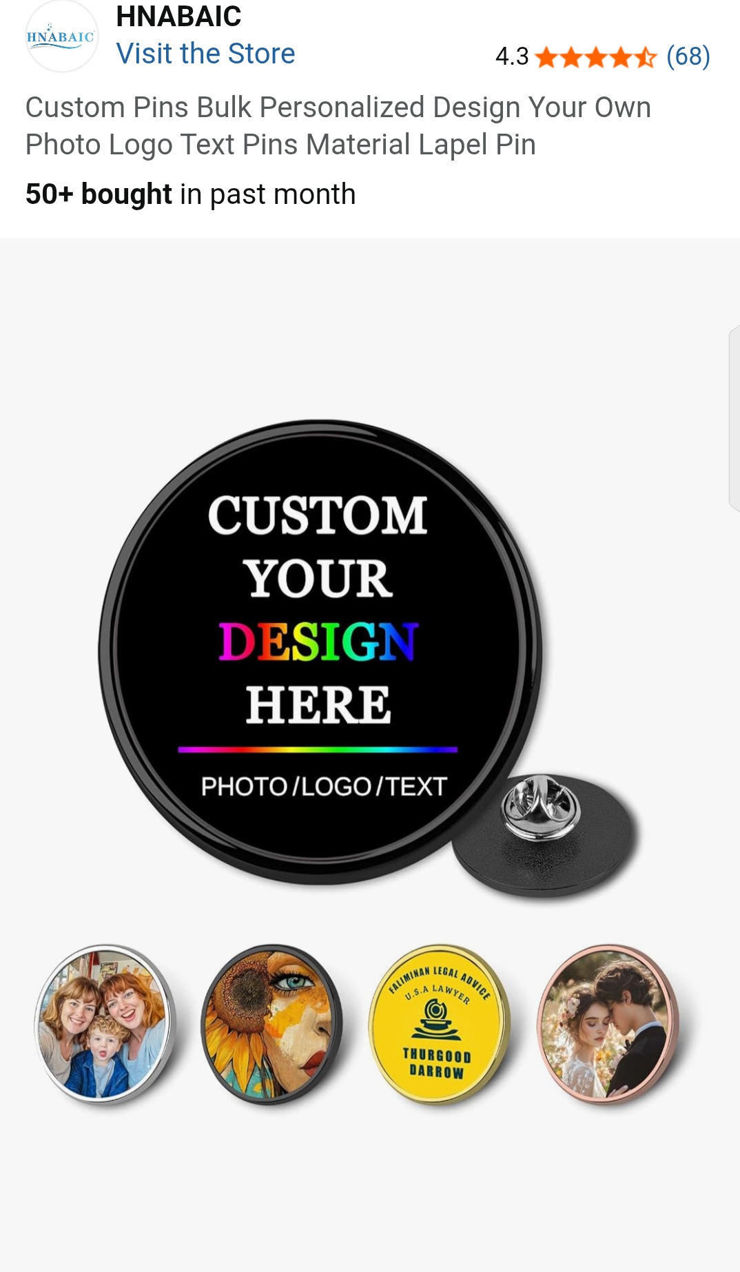 P1 custom pins