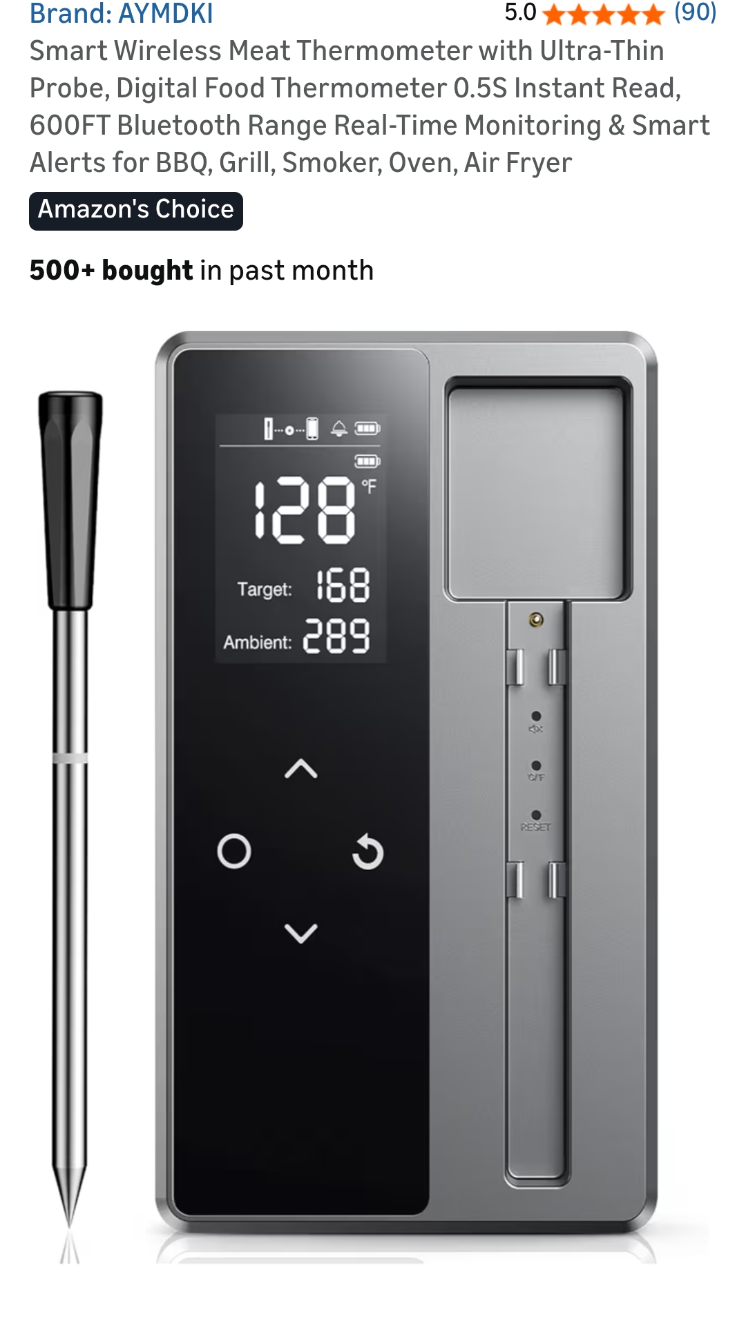 Wireless meat thermometer