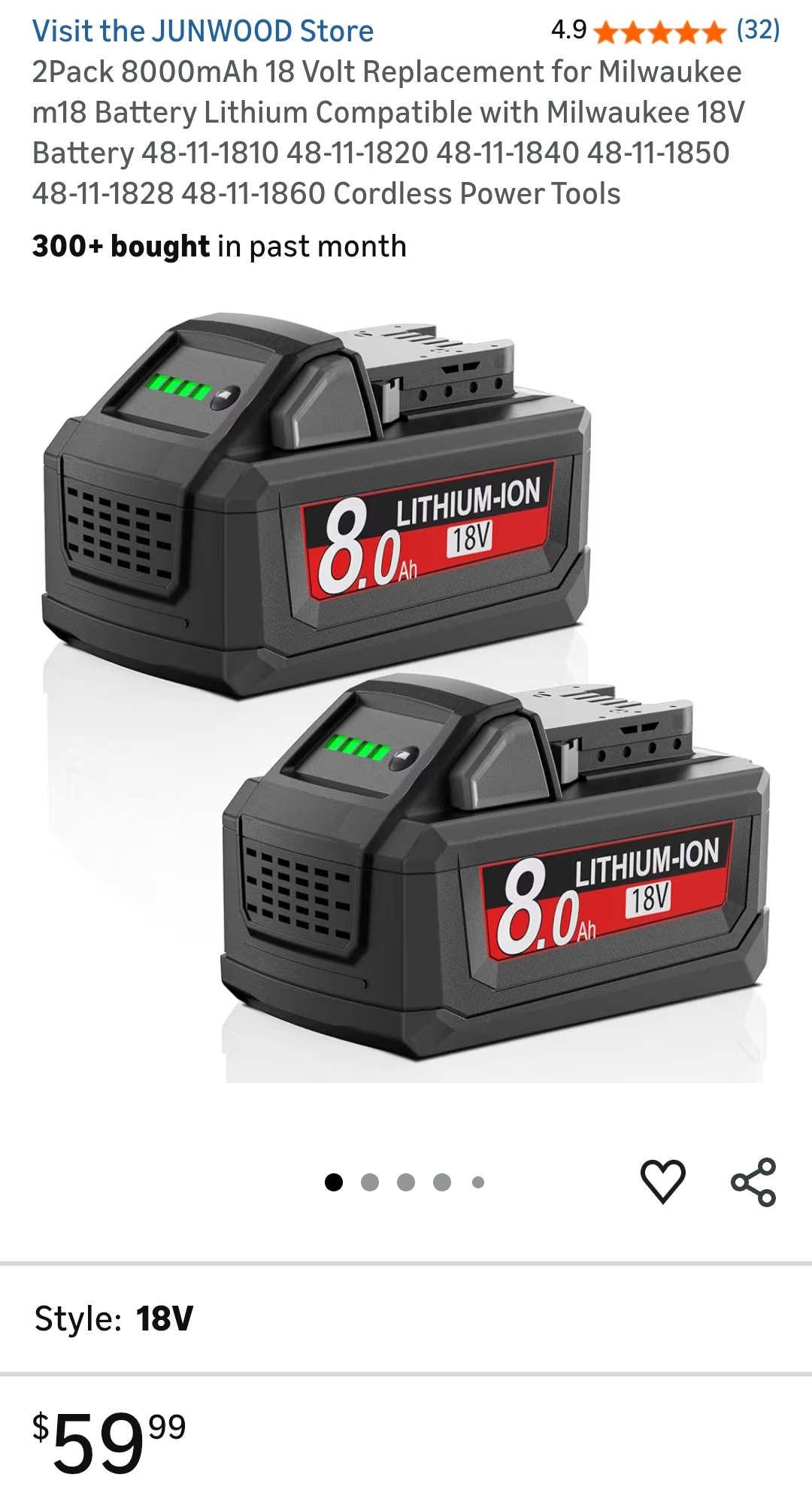 Milwaukee m18 battery replacement