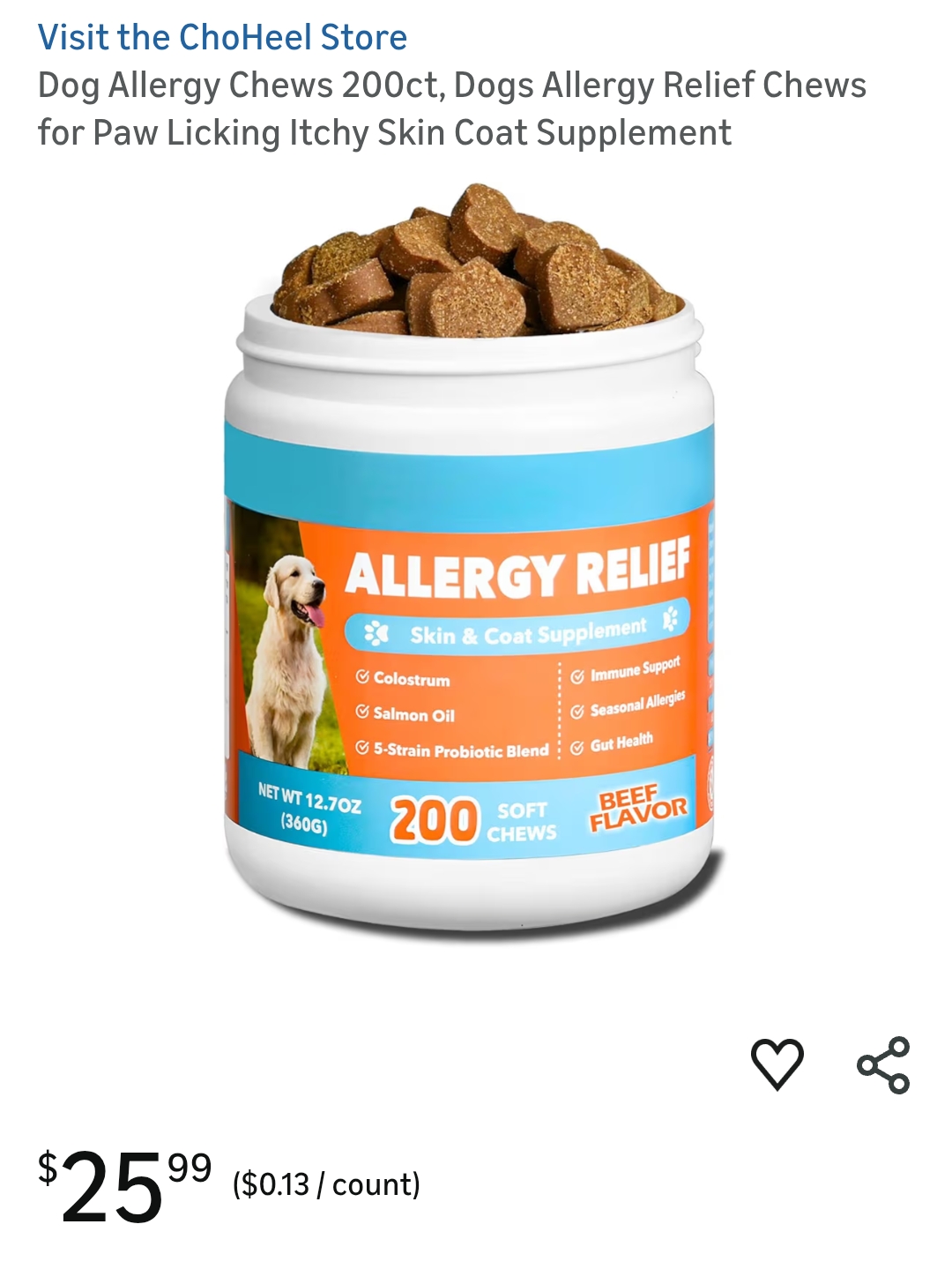 dog allergy chews